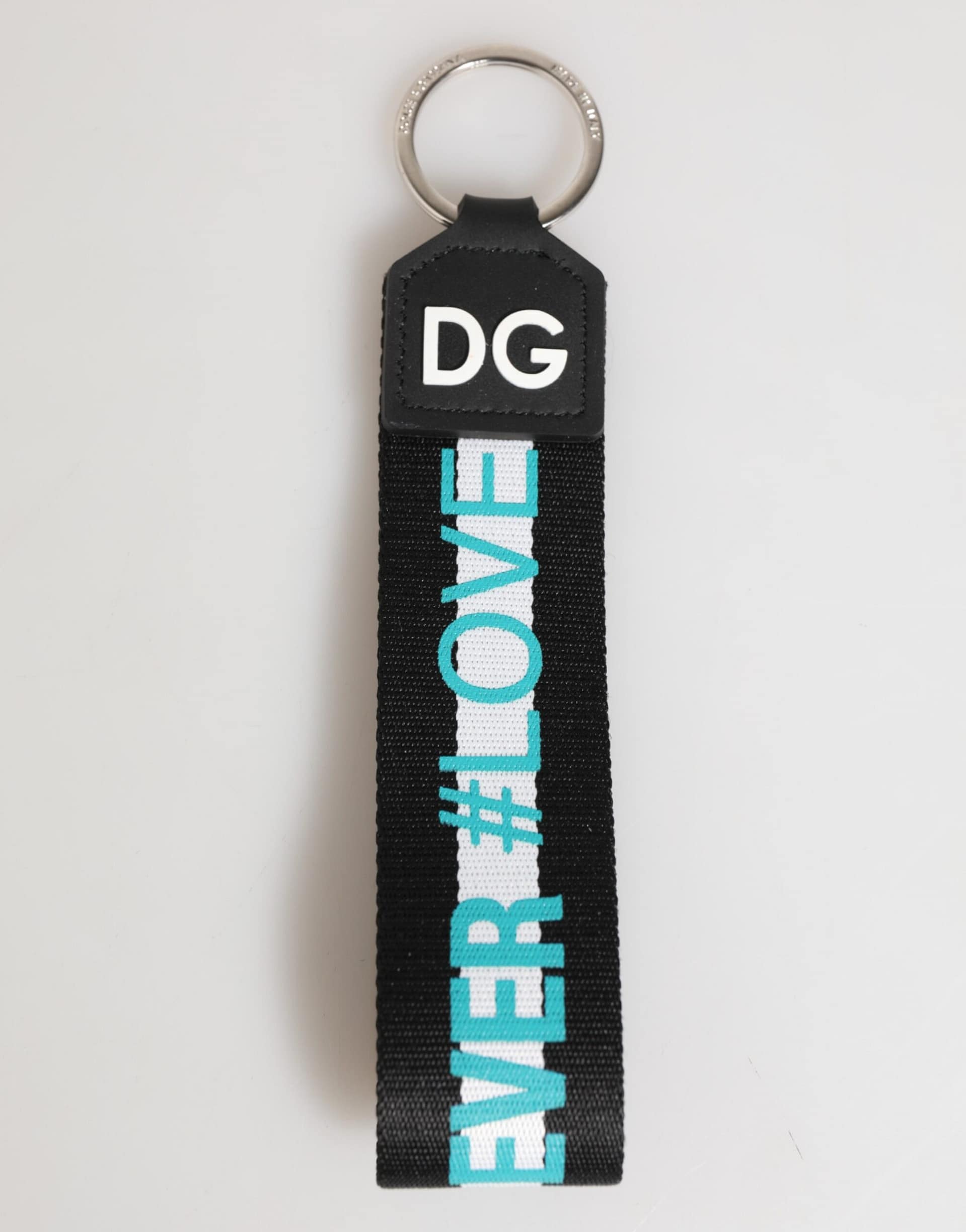 Dolce & Gabbana Multicolor Logo Polyester Brass Holder Keychain Keyring - Image 2