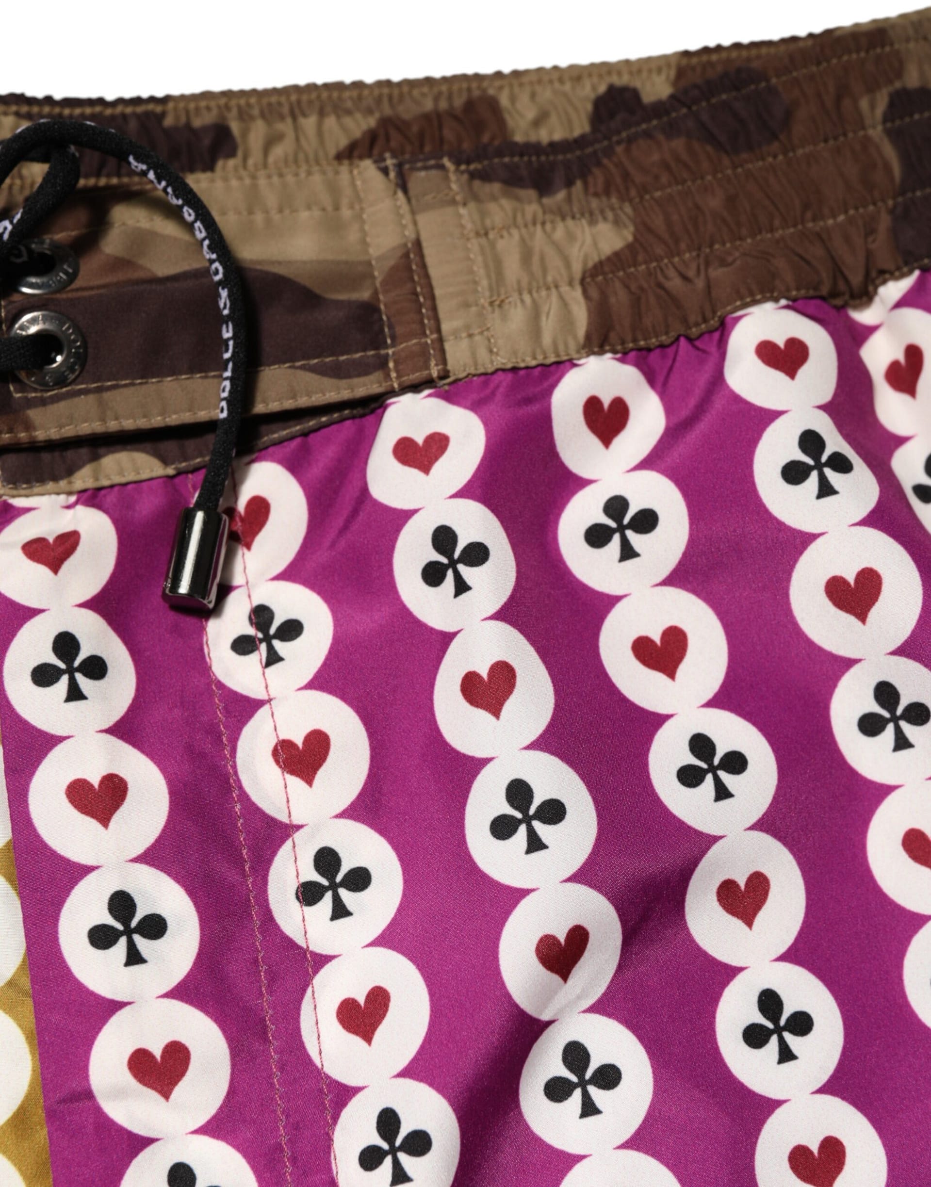 Dolce & Gabbana Multicolor Playing Card Camouflage Shorts Swimwear - Image 6