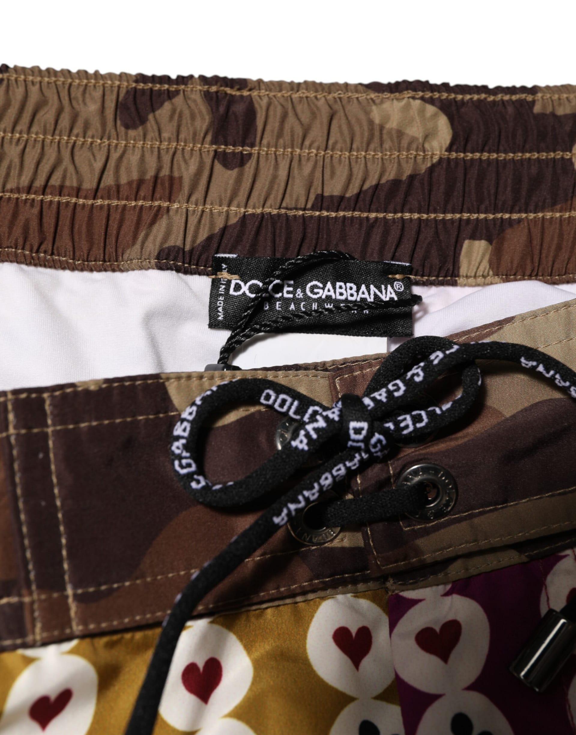 Dolce & Gabbana Multicolor Playing Card Camouflage Shorts Swimwear - Image 7