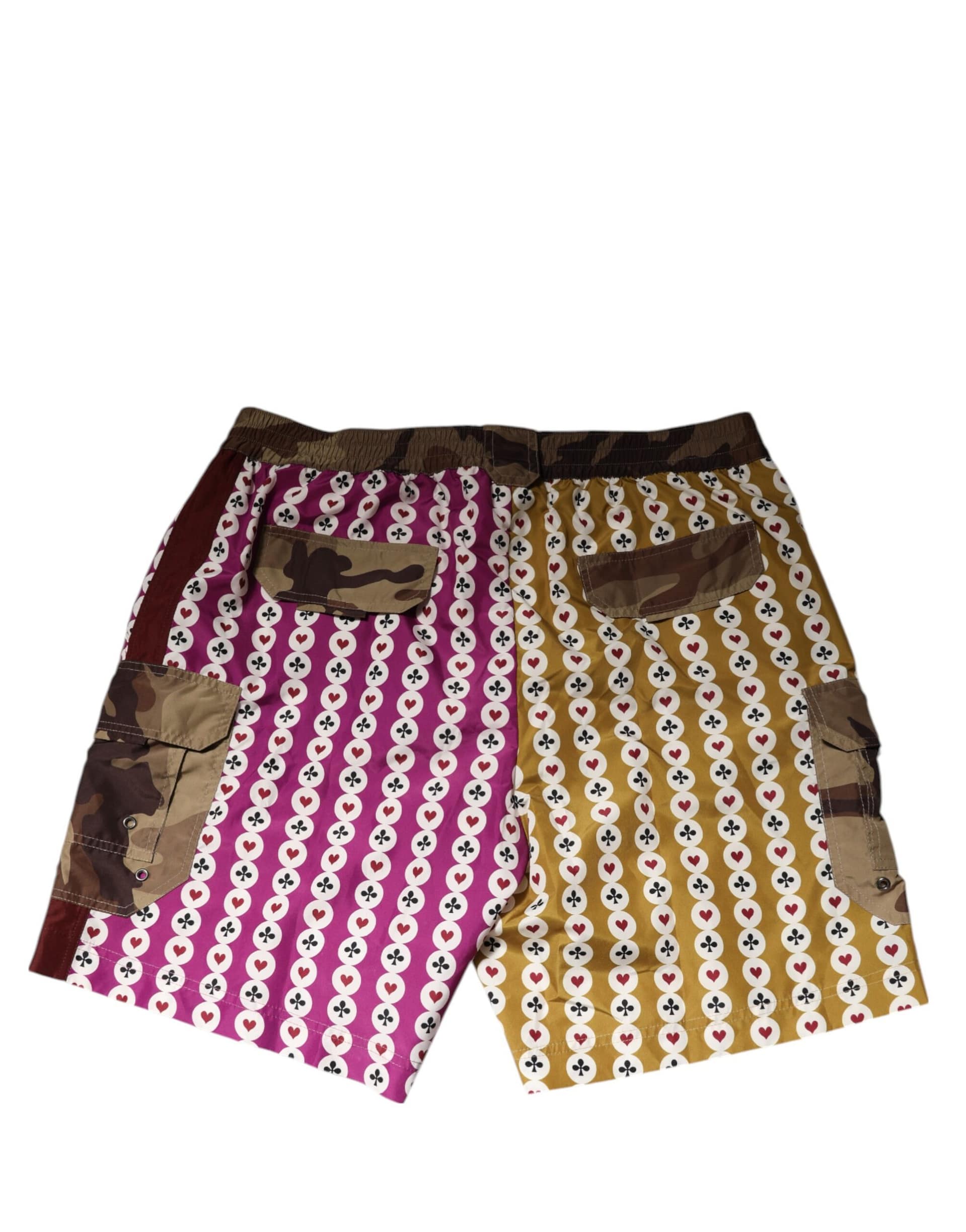 Dolce & Gabbana Multicolor Playing Card Camouflage Shorts Swimwear - Image 8