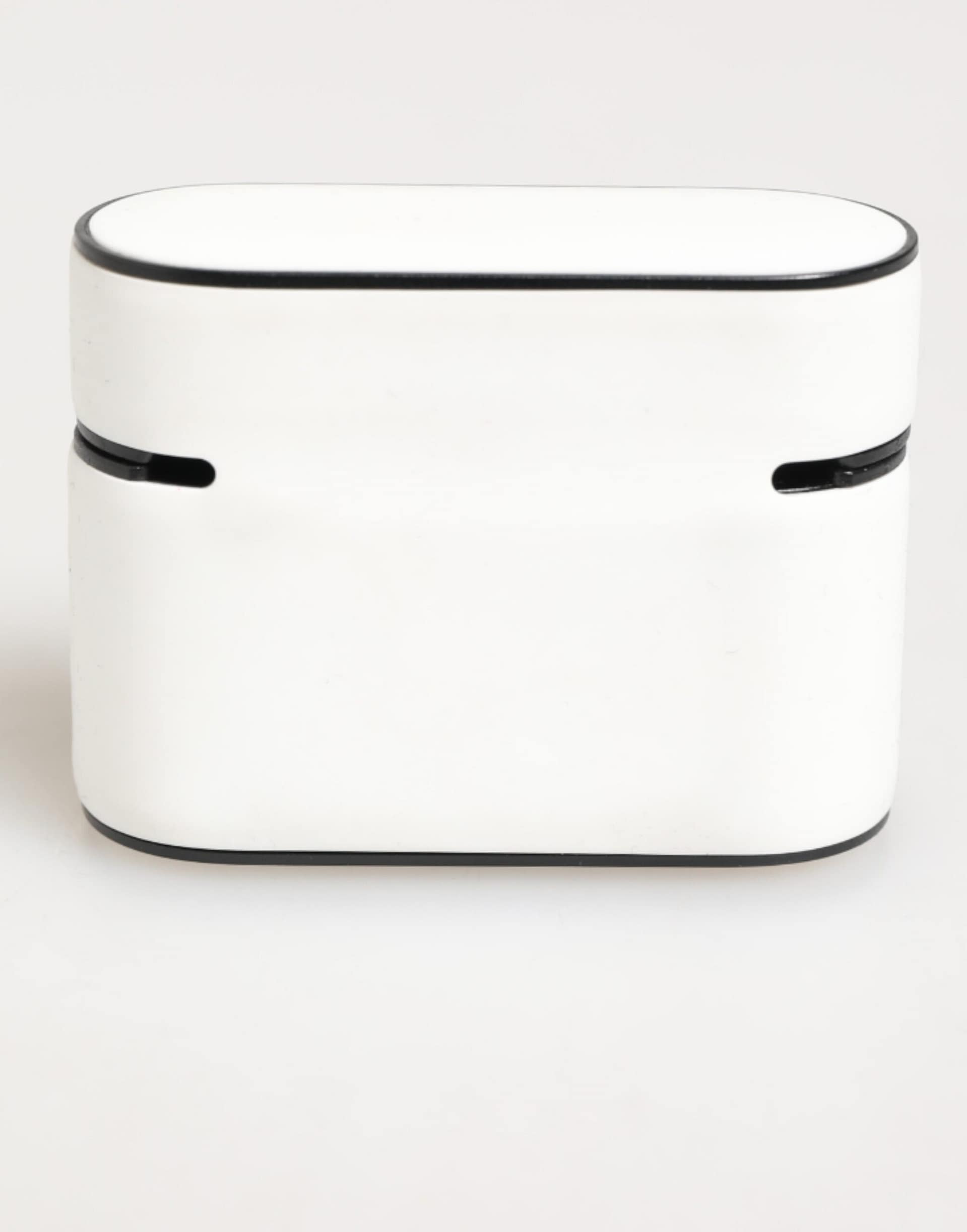 Dolce & Gabbana White Black Rubber Logo Embossed Accessory Airpods Case - Image 5