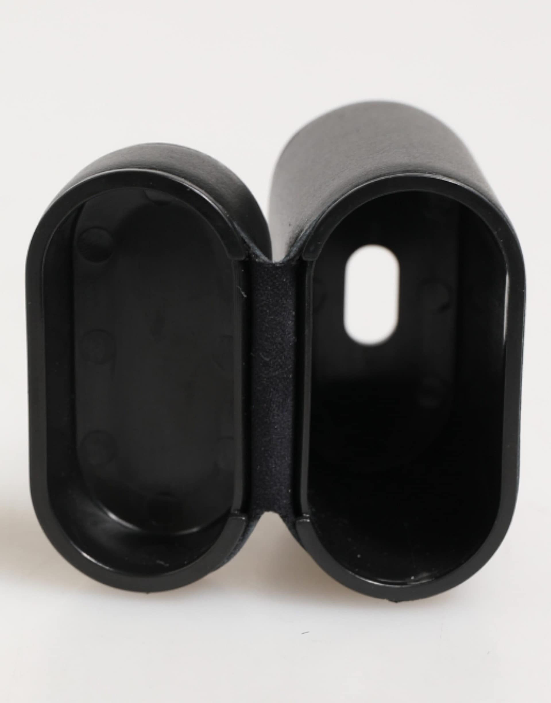 Dolce & Gabbana Black Calfskin Leather Logo Print Flip Holder Airpods Case - Image 6