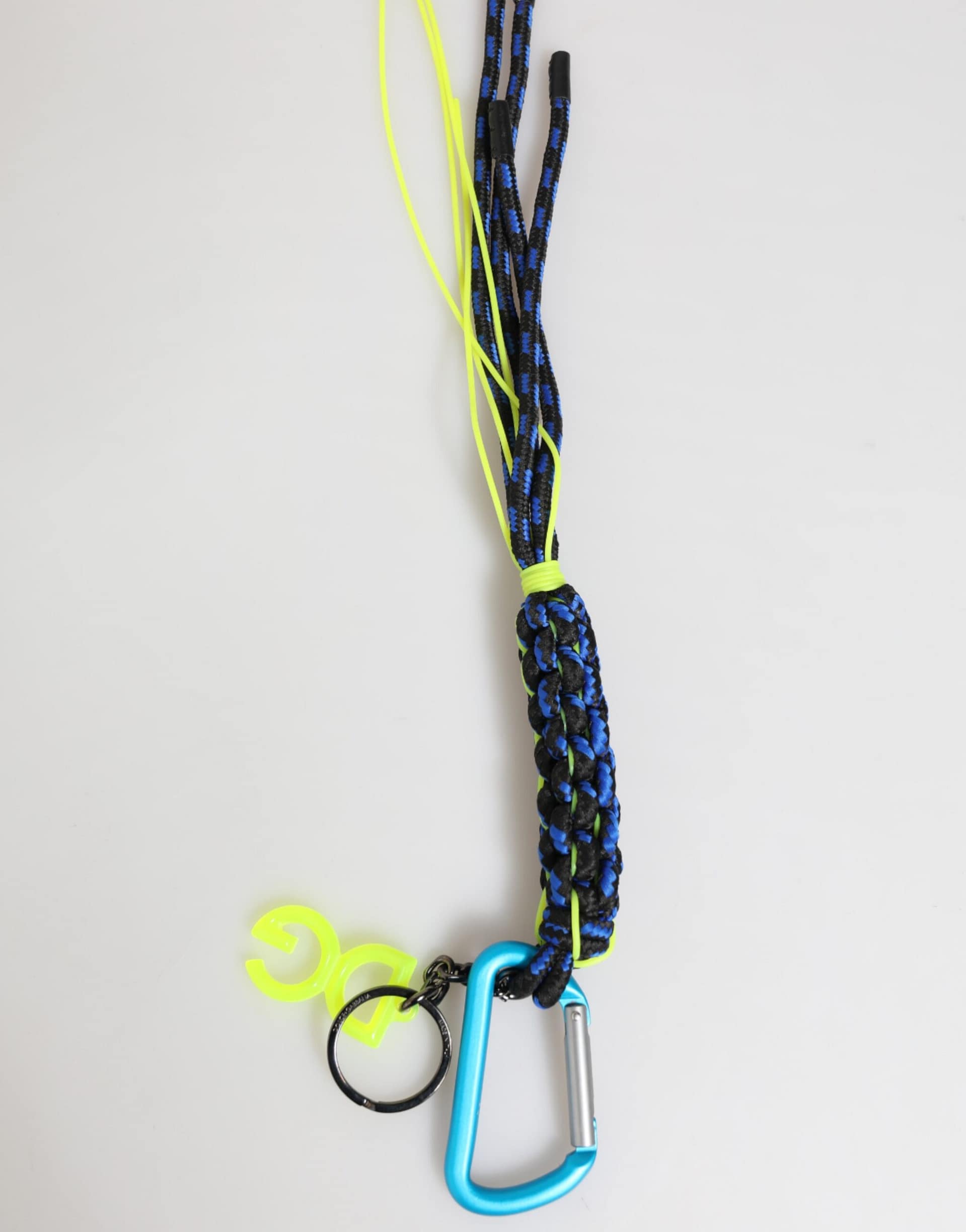 Dolce & Gabbana Multicolor Polyester Tape String DG Logo Keychain Keyring - Image 6