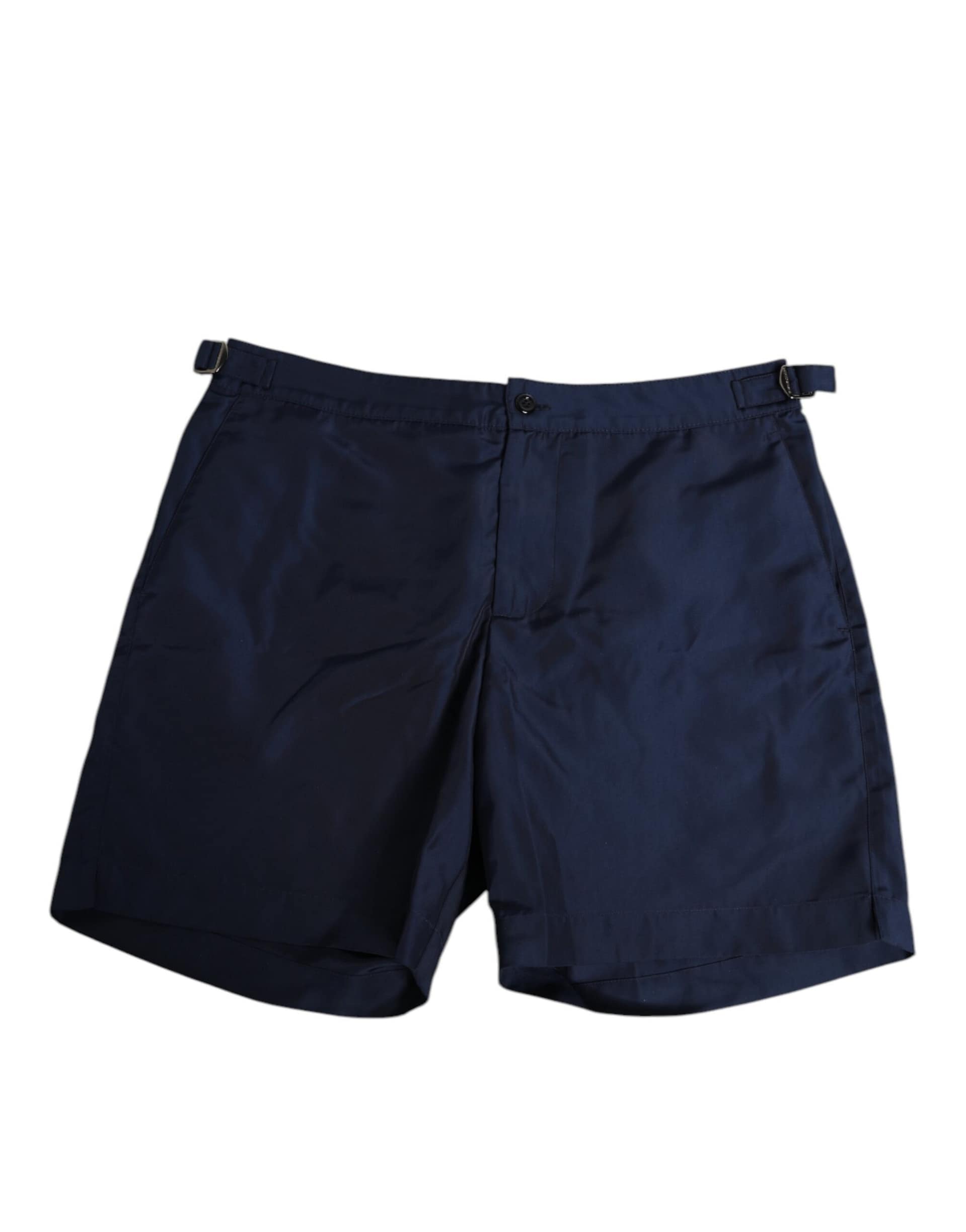 Dolce & Gabbana Navy Blue Polyester Logo Buckle Waist Swimwear - Image 2