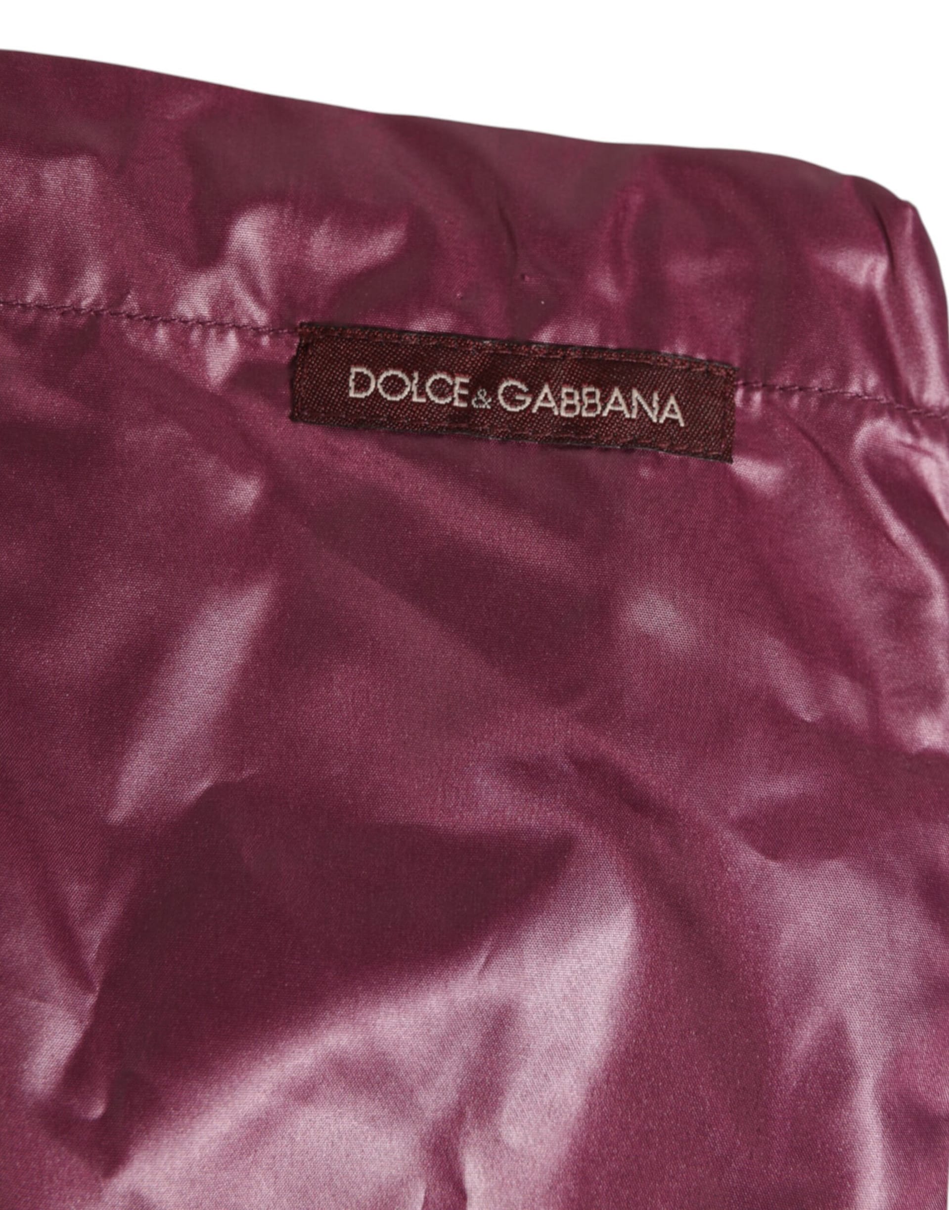 Dolce & Gabbana Burgundy Polyester Logo Embossed Crest Swimwear - Image 7