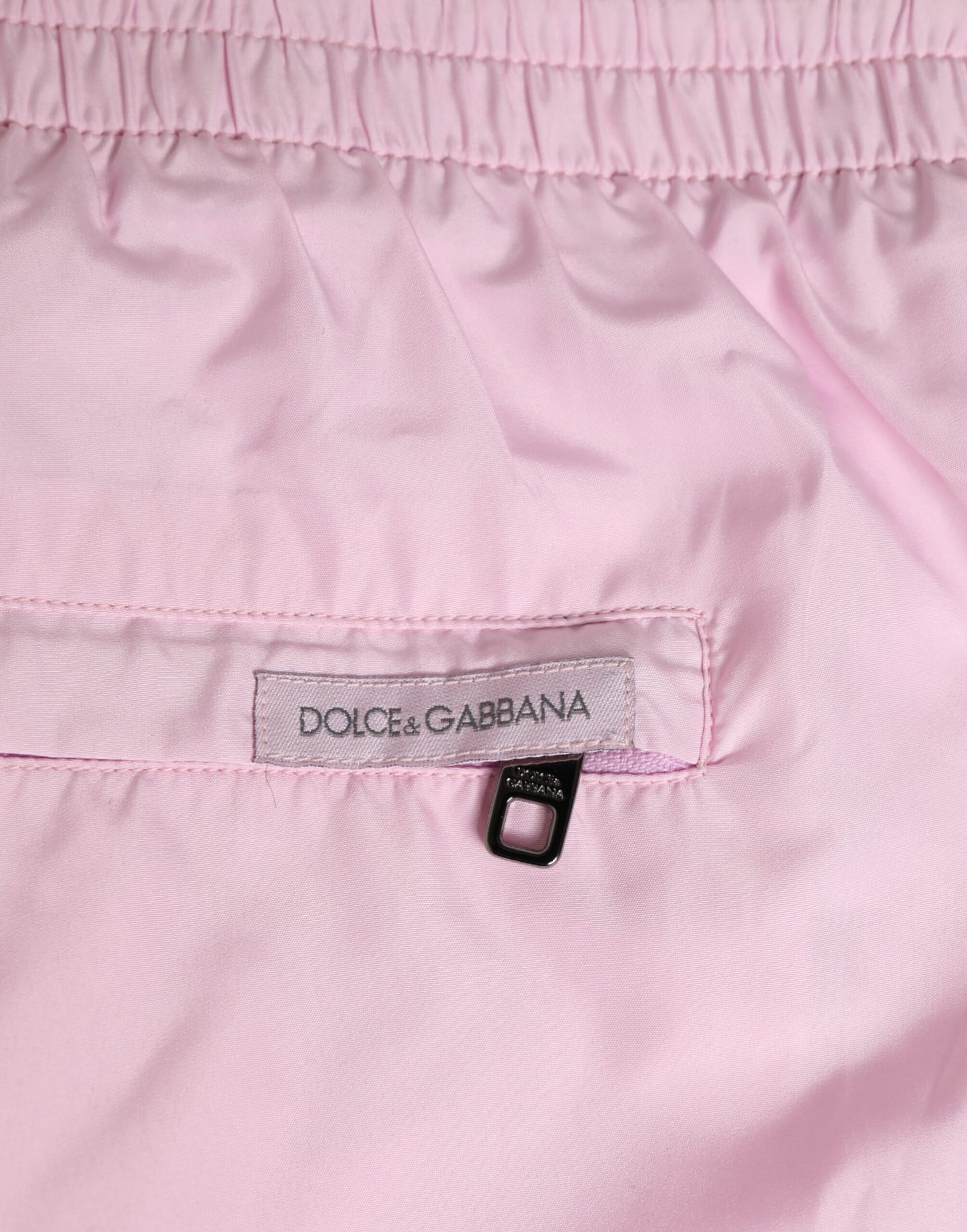 Dolce & Gabbana Pink Nylon Logo Side Stripe Beachwear Men Swimwear - Image 6