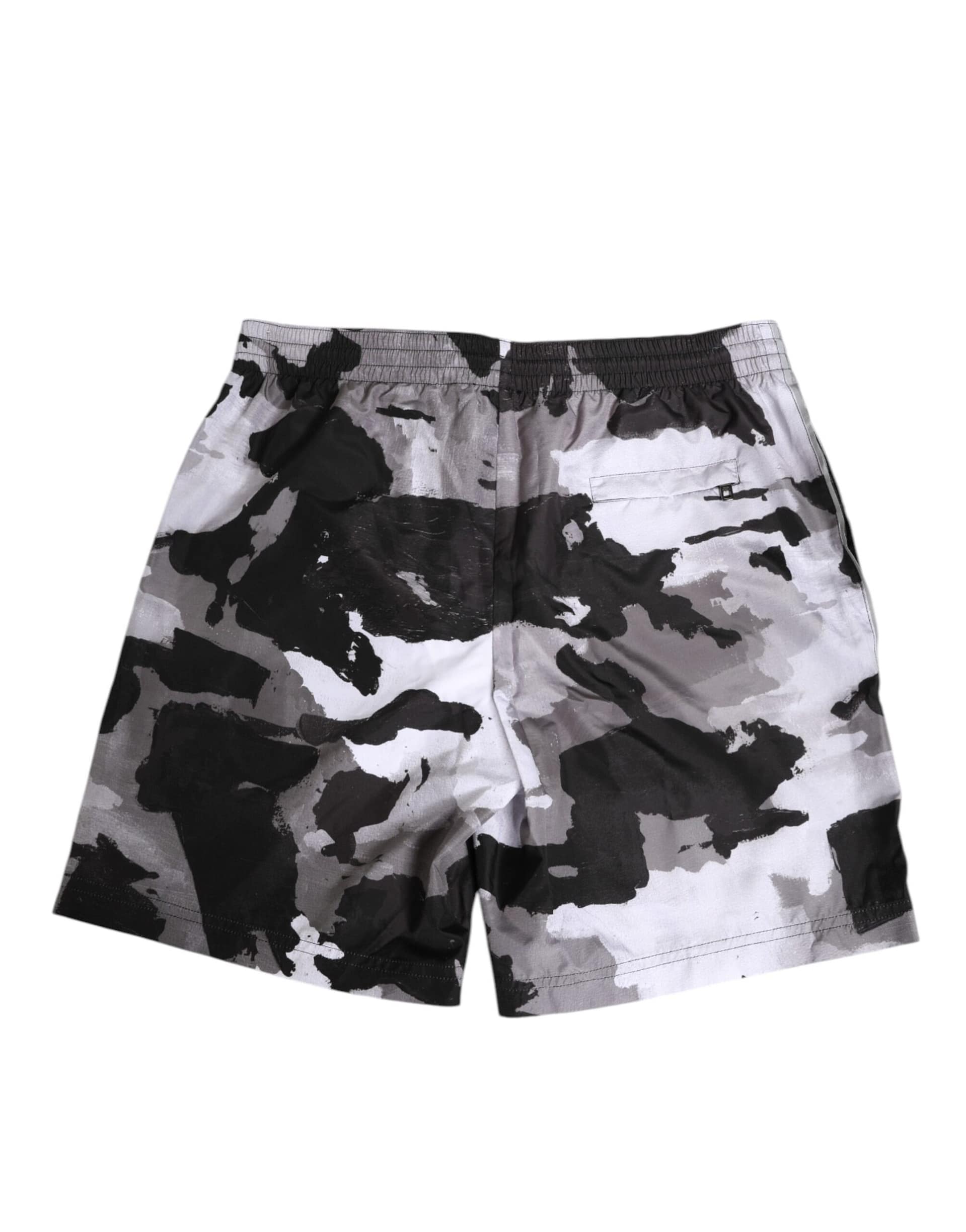 Dolce & Gabbana Black White Camouflage DG Logo Men Swimwear - Image 5