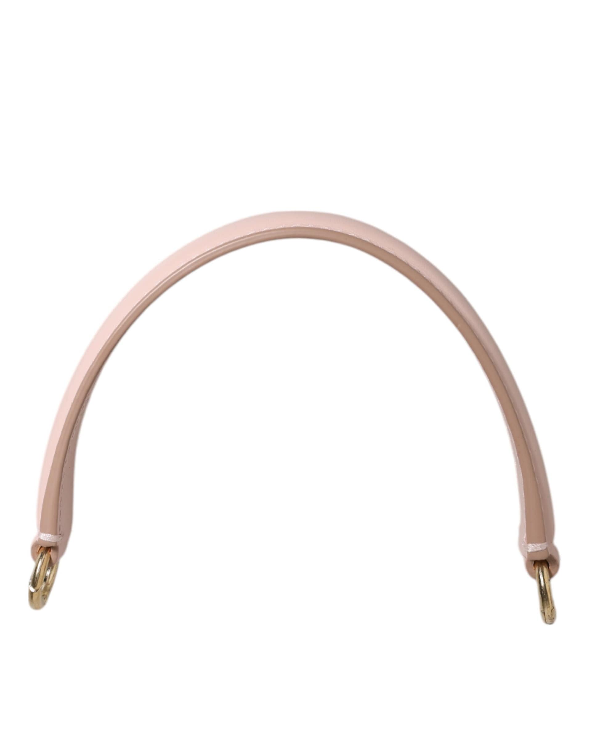 Dolce & Gabbana Strap Pink Leather Gold Tone Big Bag Handle Shoulder Strap - Image 5
