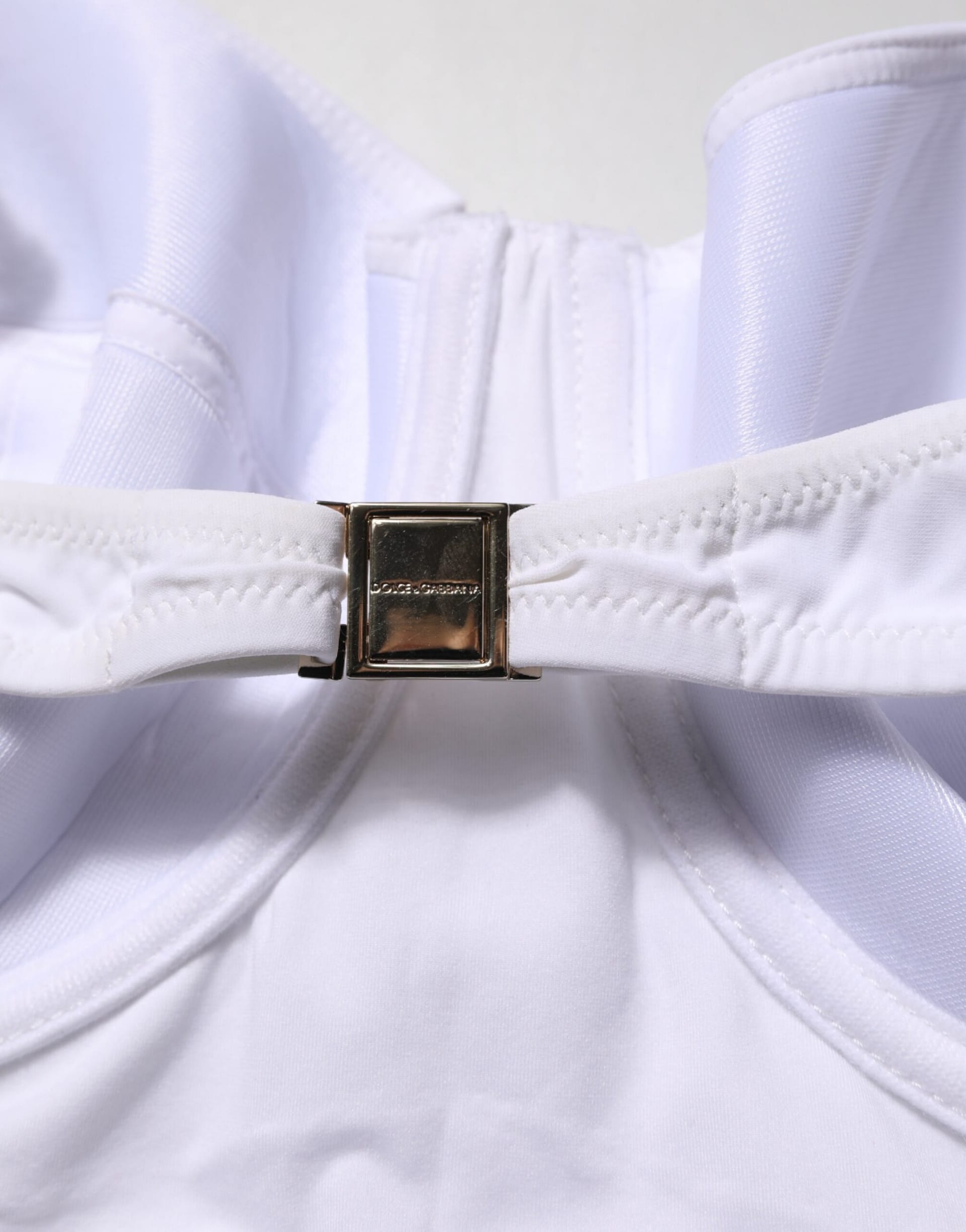 Dolce & Gabbana White Padded Balconette One Piece Swimwear - Image 7