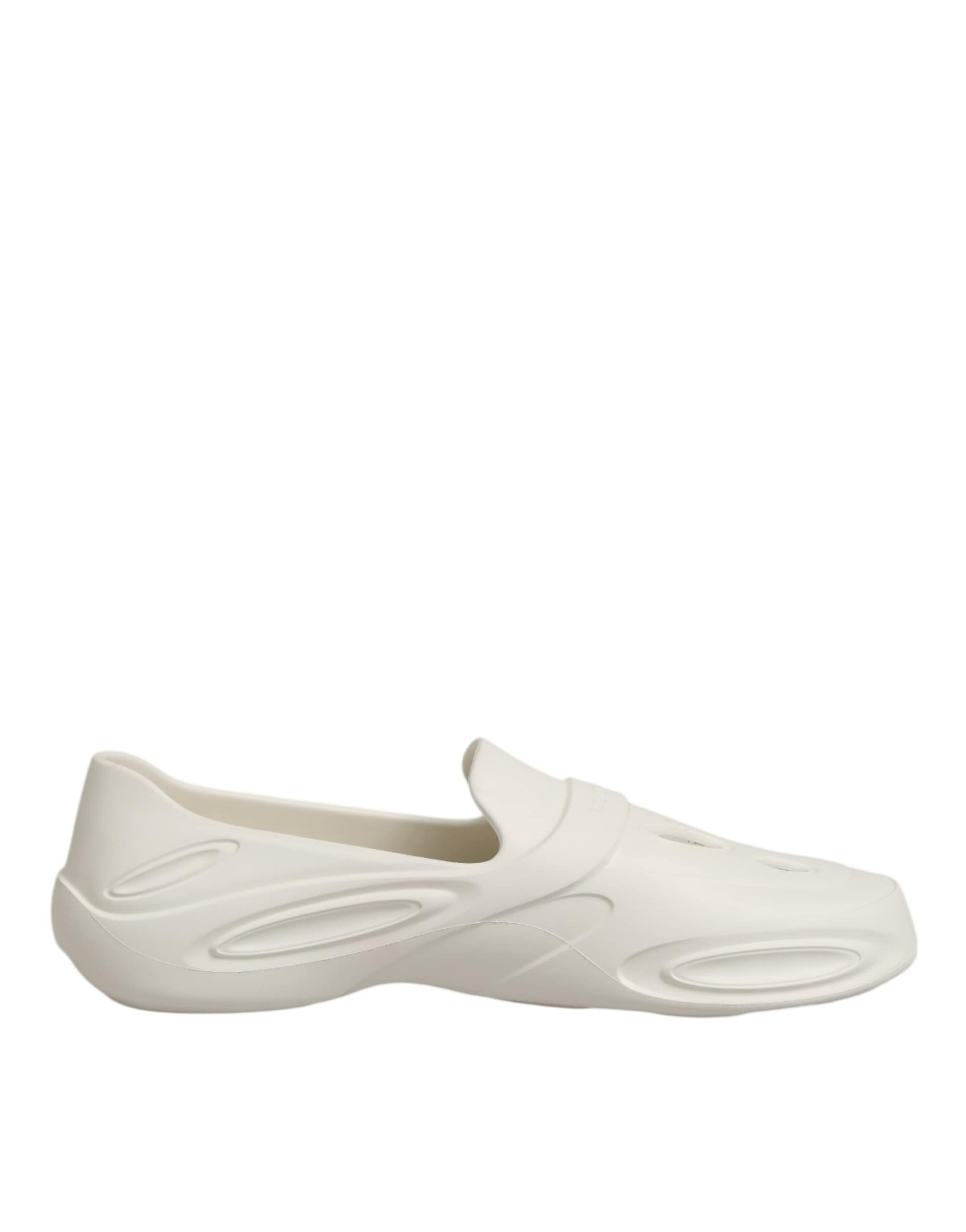 Dolce & Gabbana White Rubber Slides Low Top Sneakers Shoes - Image 2