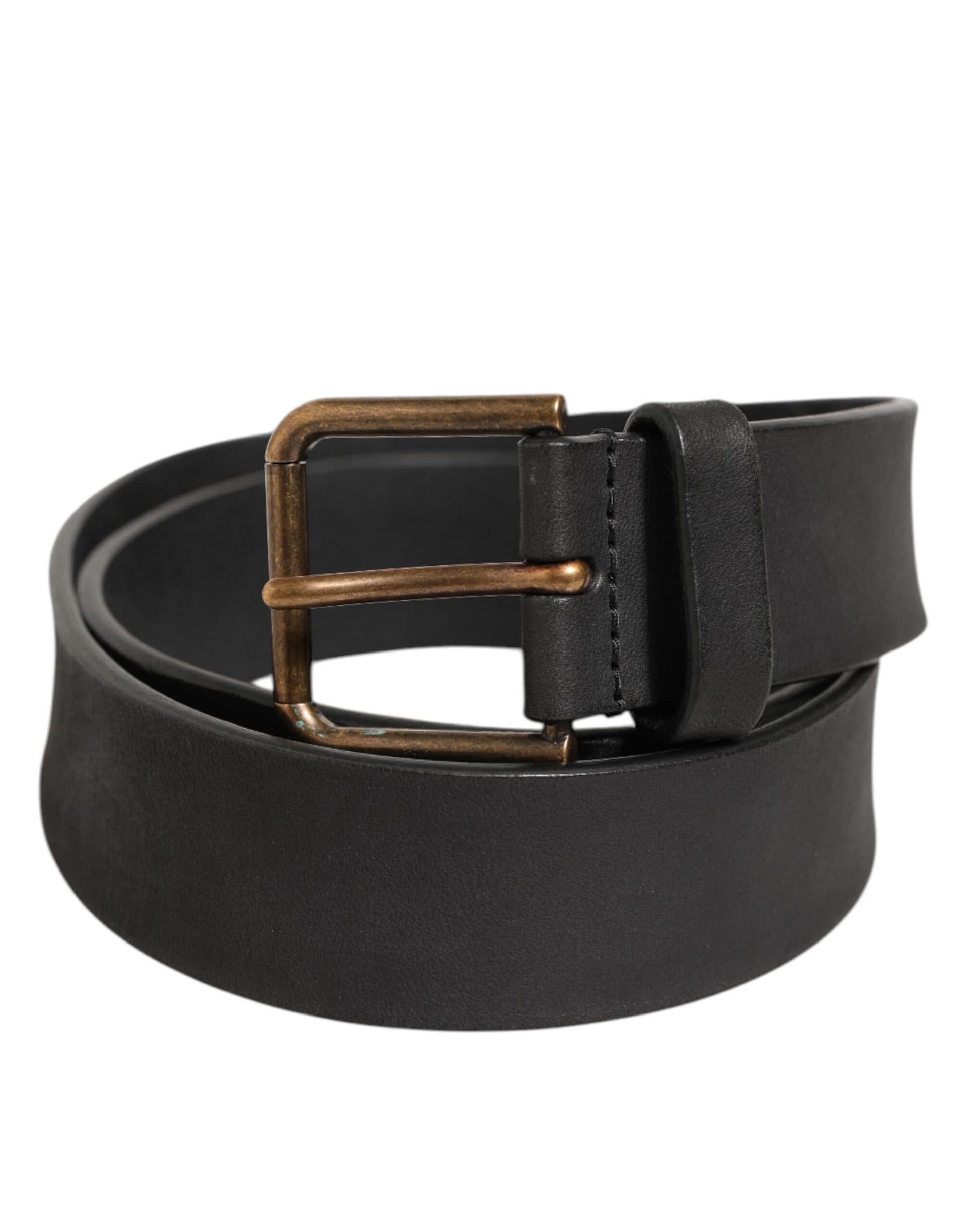 Dolce & Gabbana Black Leather Metal Buckle Classic Men Belt - Image 2