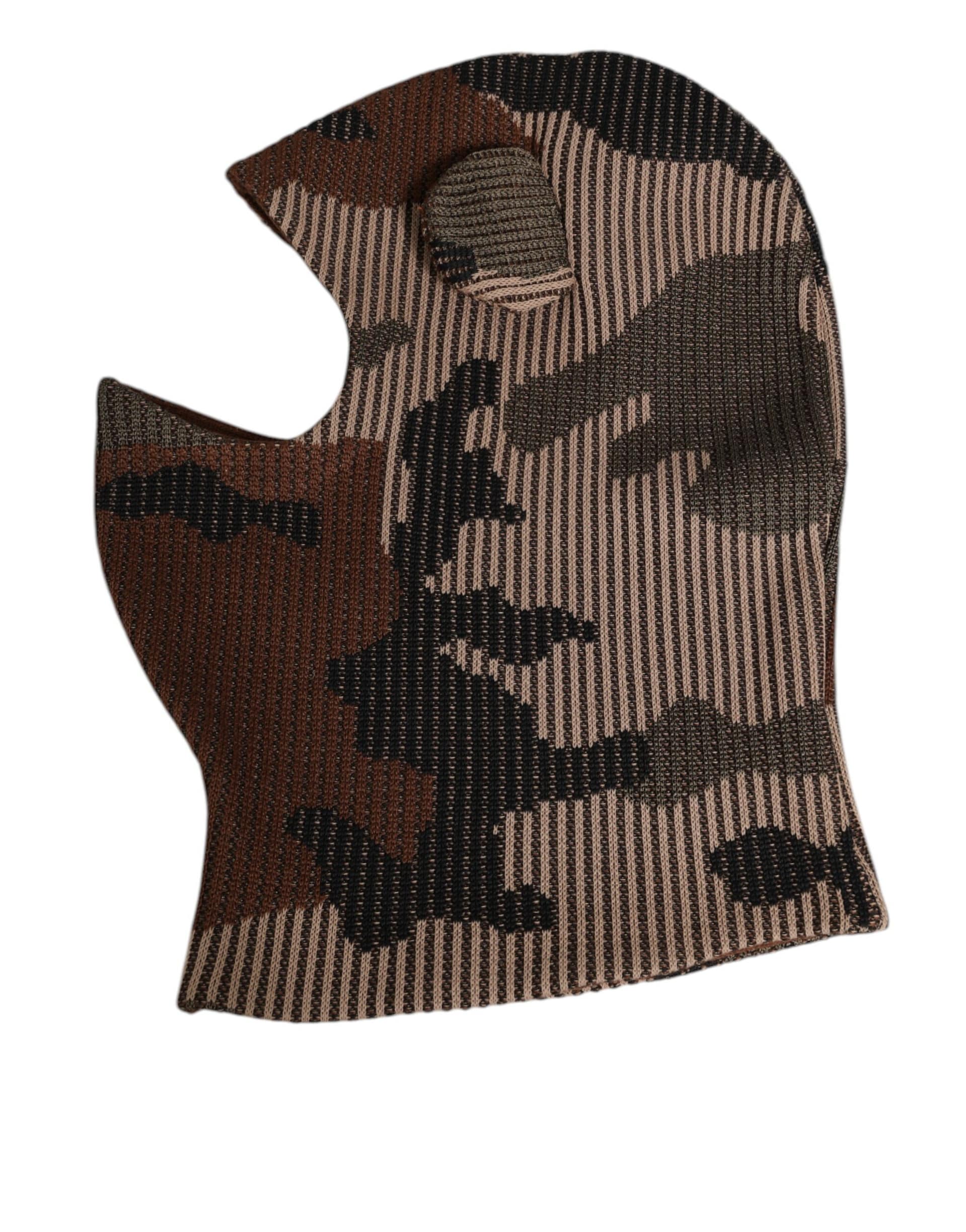 Dolce & Gabbana Multicolor Camouflage Balaclava Mask Men Cap One Size Hat - Image 2