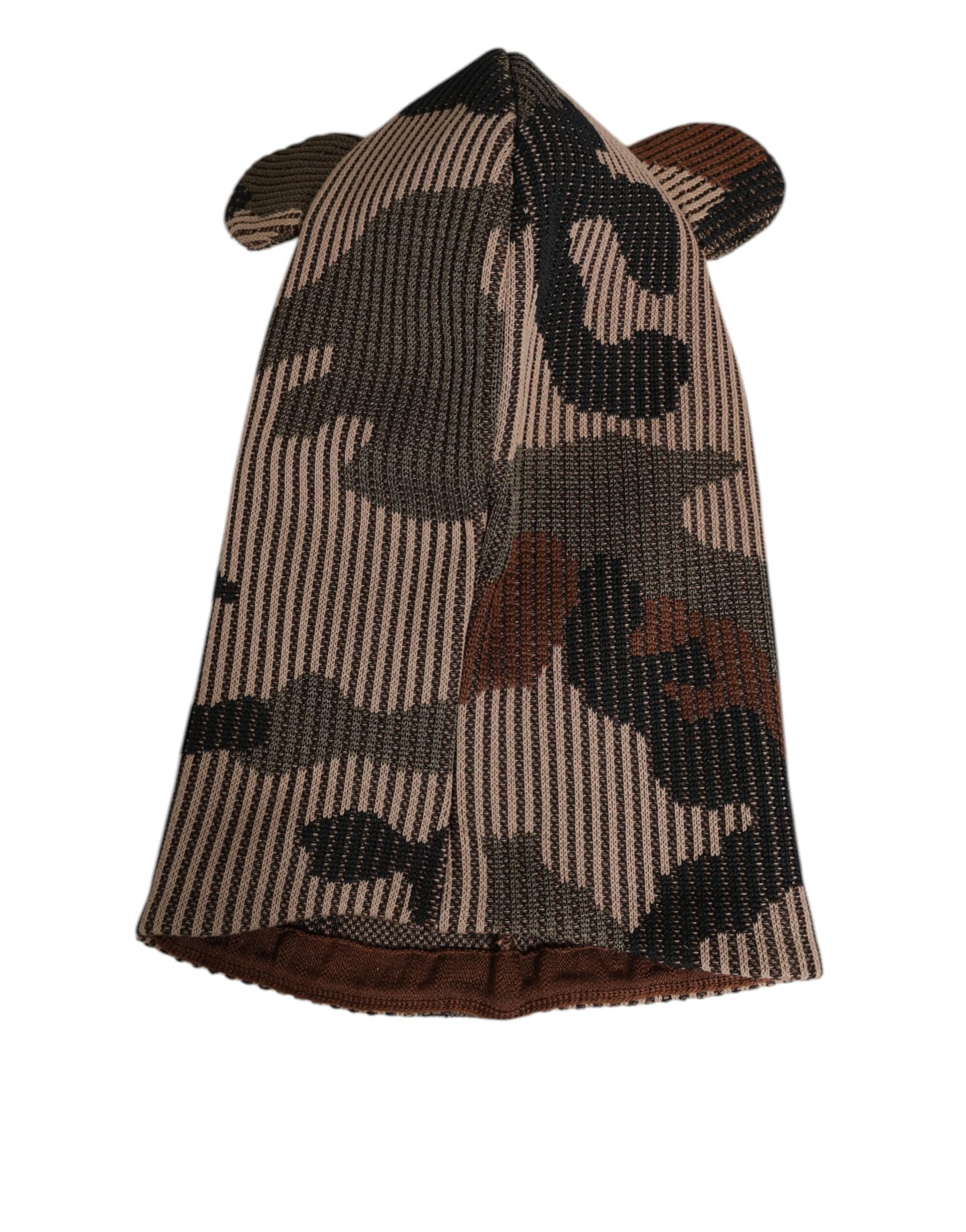 Dolce & Gabbana Multicolor Camouflage Balaclava Mask Men Cap One Size Hat - Image 5