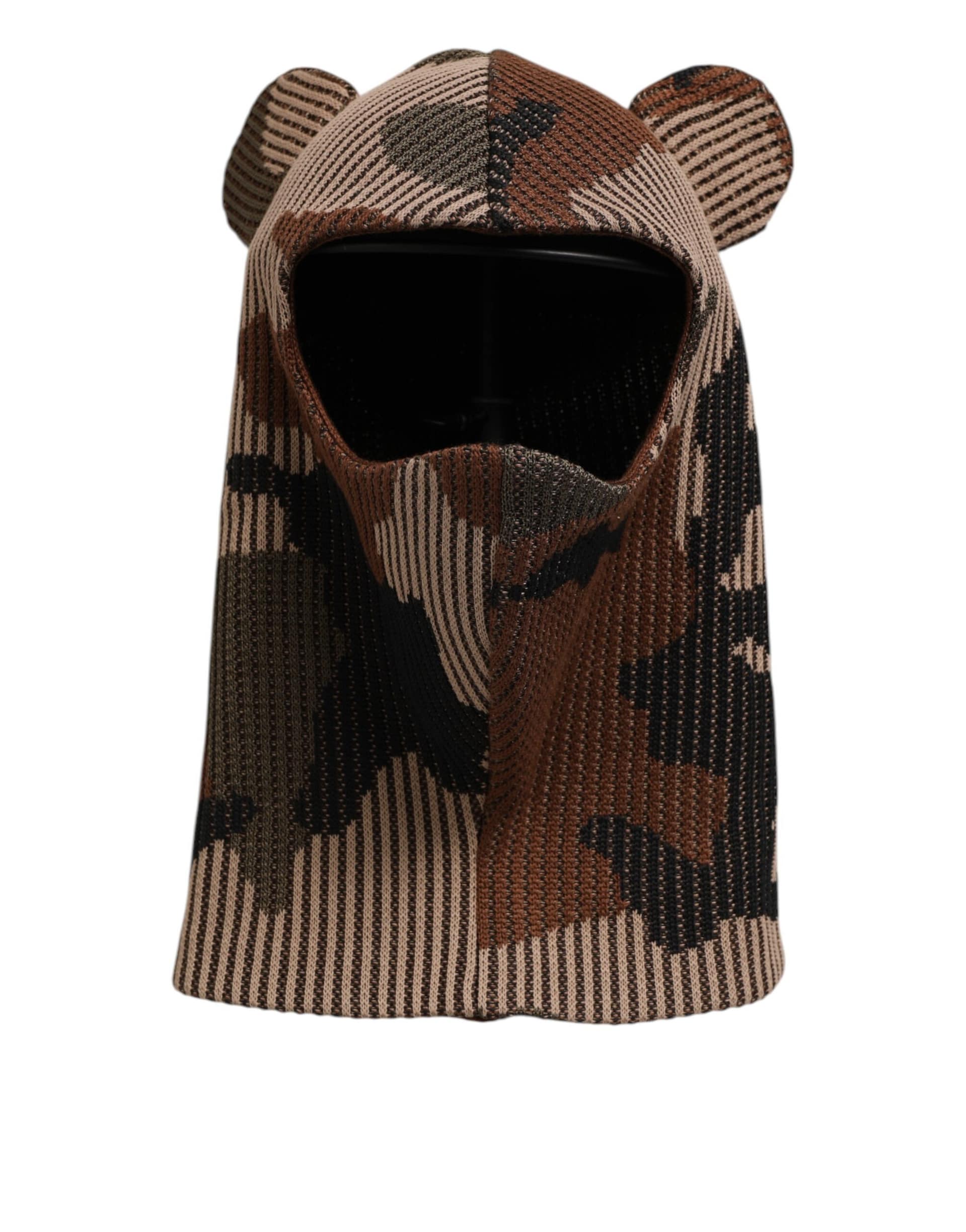 Dolce & Gabbana Multicolor Camouflage Balaclava Mask Men Cap One Size Hat - Image 6