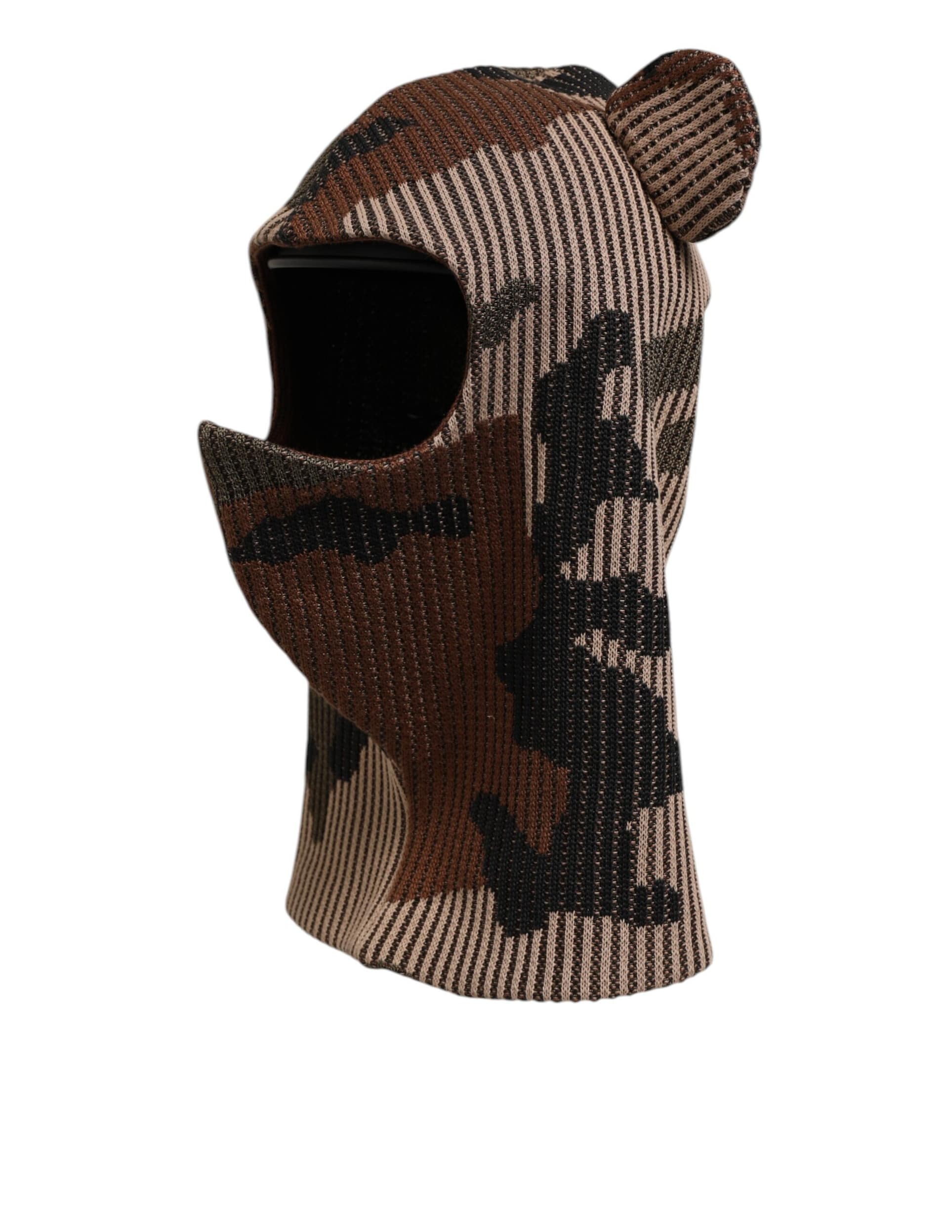 Dolce & Gabbana Multicolor Camouflage Balaclava Mask Men Cap One Size Hat - Image 7