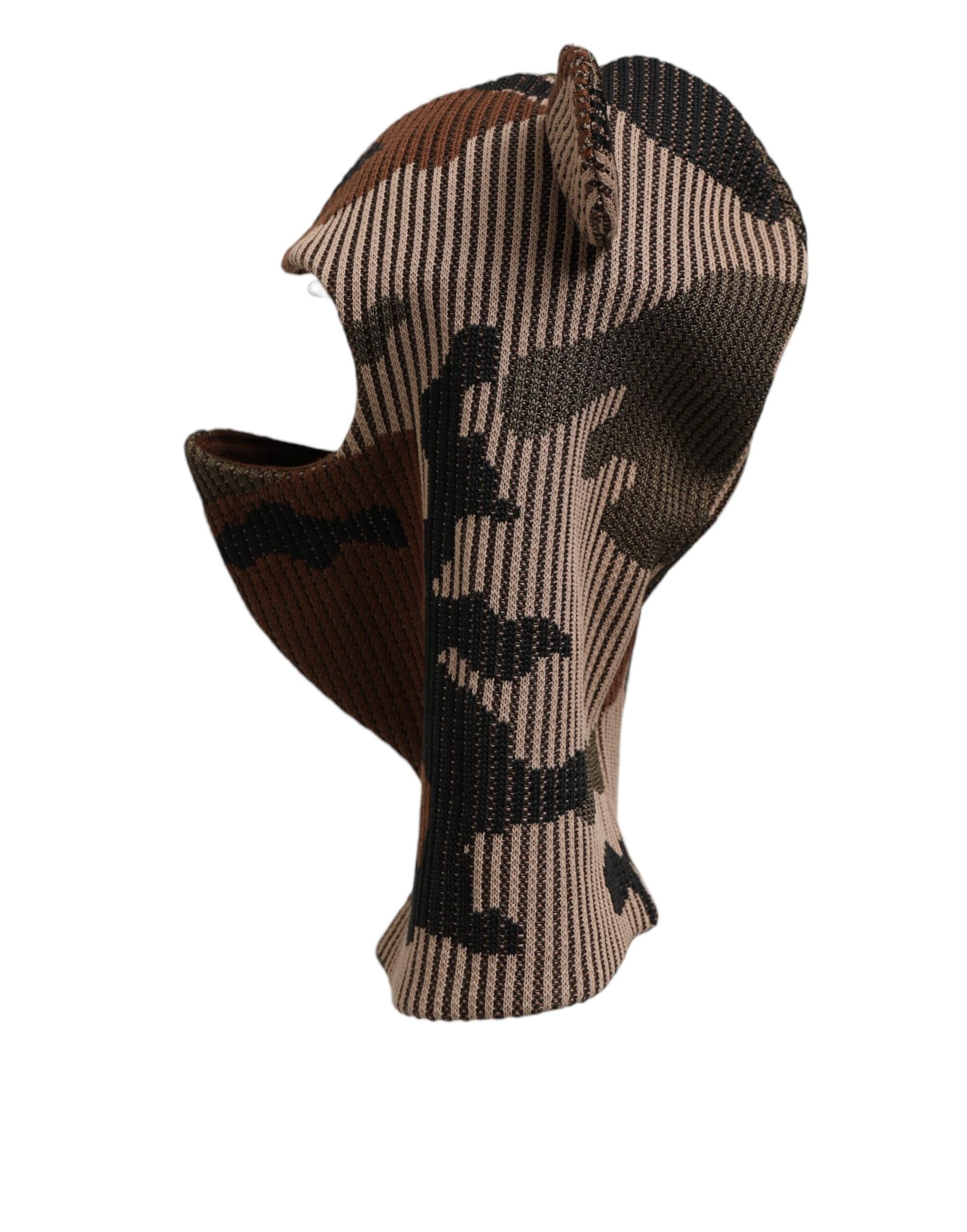 Dolce & Gabbana Multicolor Camouflage Balaclava Mask Men Cap One Size Hat - Image 8