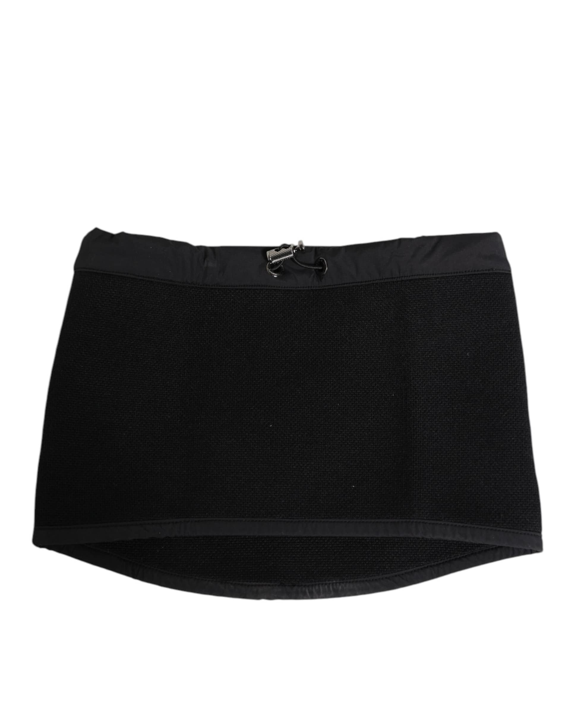 Dolce & Gabbana Black Lace Stole Knitted DG Logo Men One Size Scarf - Image 4