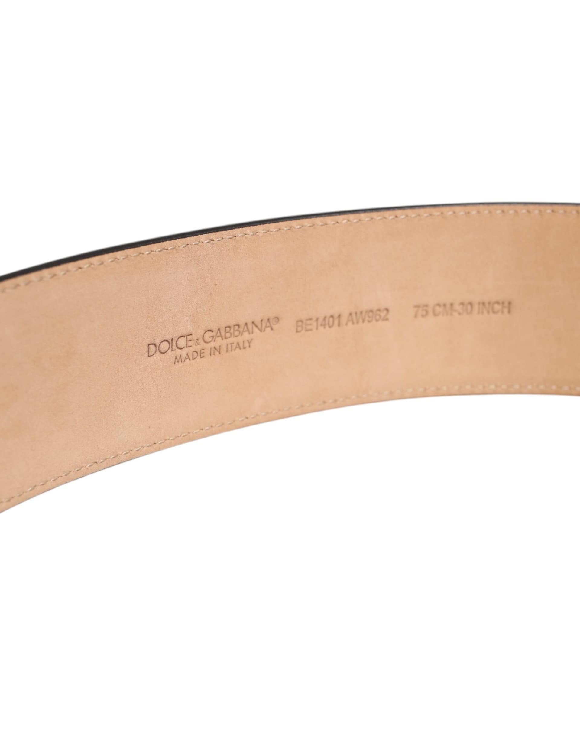 Dolce & Gabbana Brown Leather Classic Metal Oval Buckle Belt - Image 4