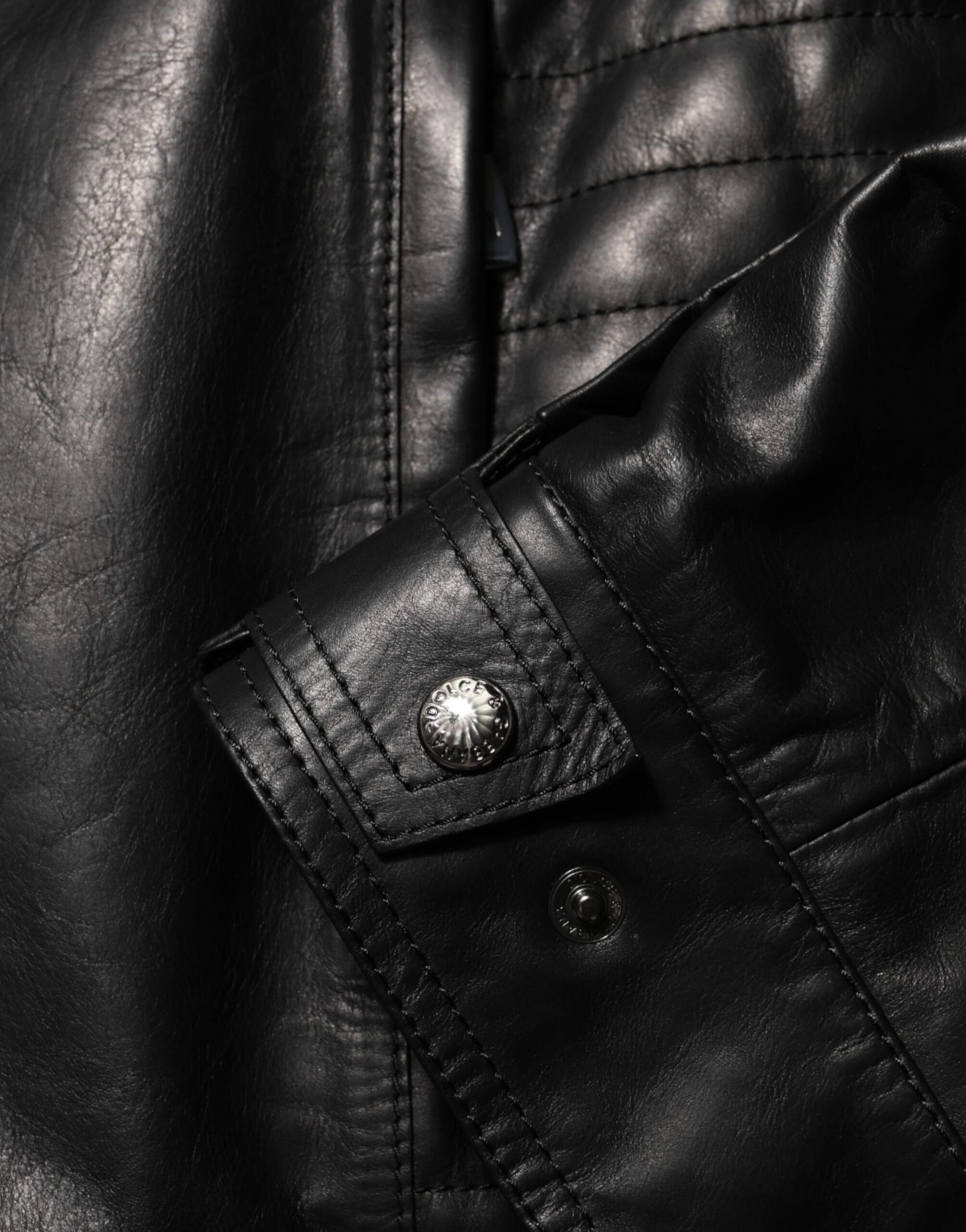 Dolce & Gabbana Black Leather Full Zip Biker Blouson Jacket - Image 8