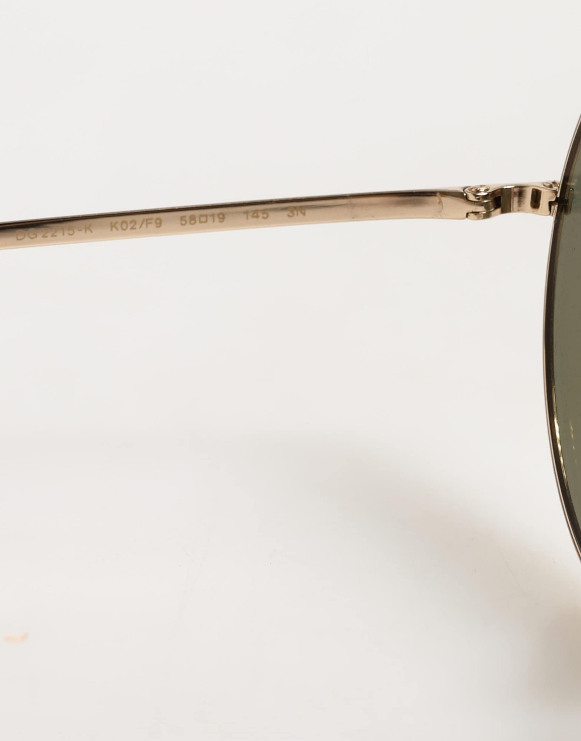 Dolce & Gabbana Gold Metal Round Shades Eyewear Sunglasses - Image 6