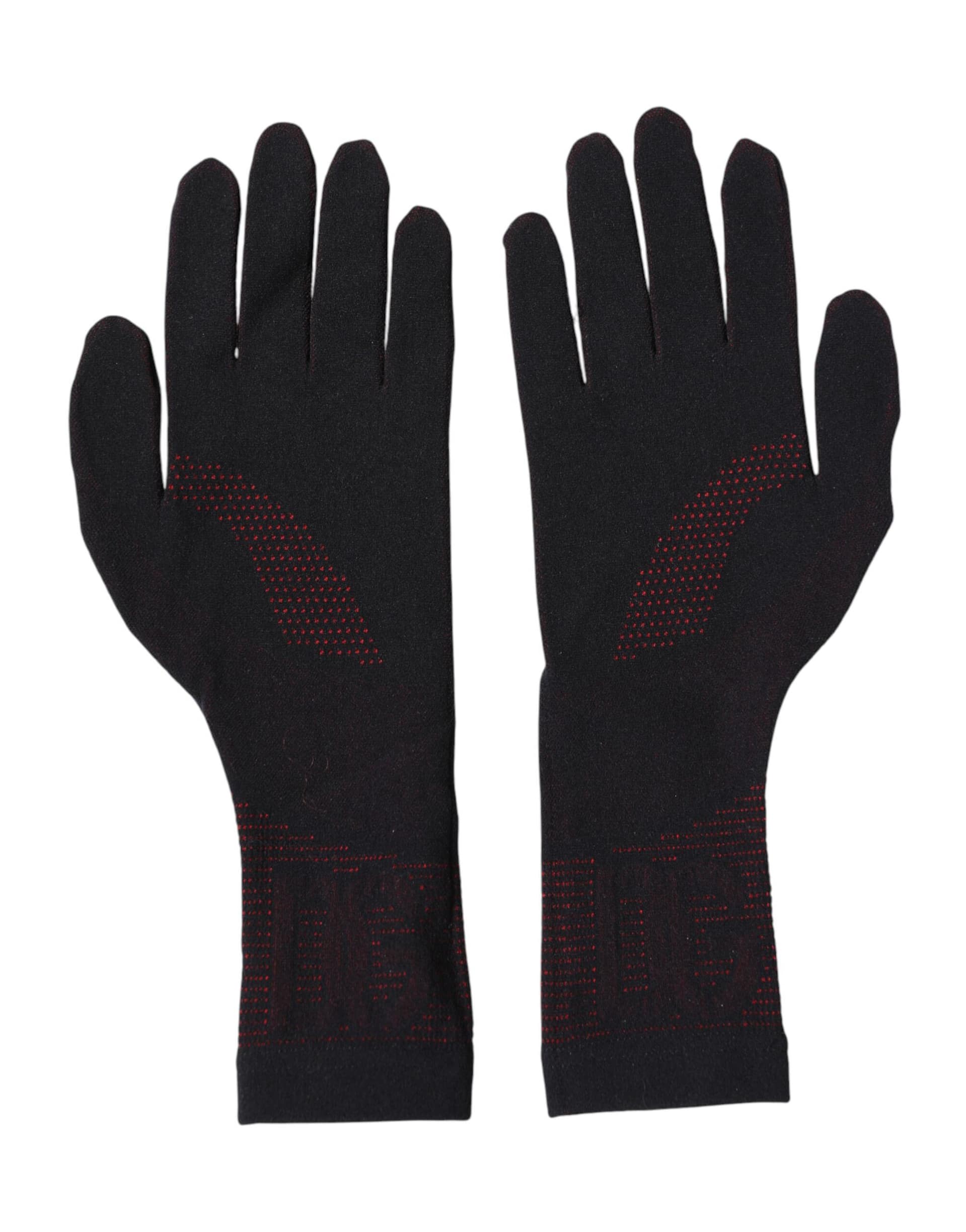 Dolce & Gabbana Black DG Logo Cotton Hands Mitten Men Gloves - Image 4