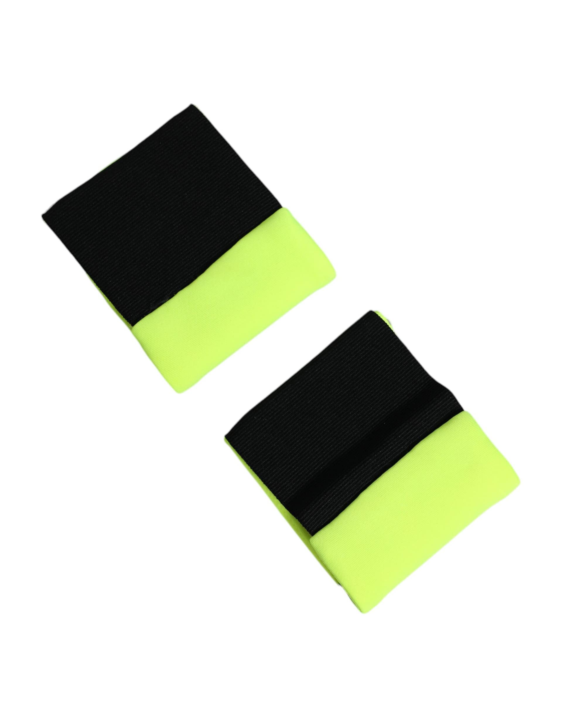 Dolce & Gabbana Yellow Green DG Logo Polyester 1 Pair Wristband - Image 3