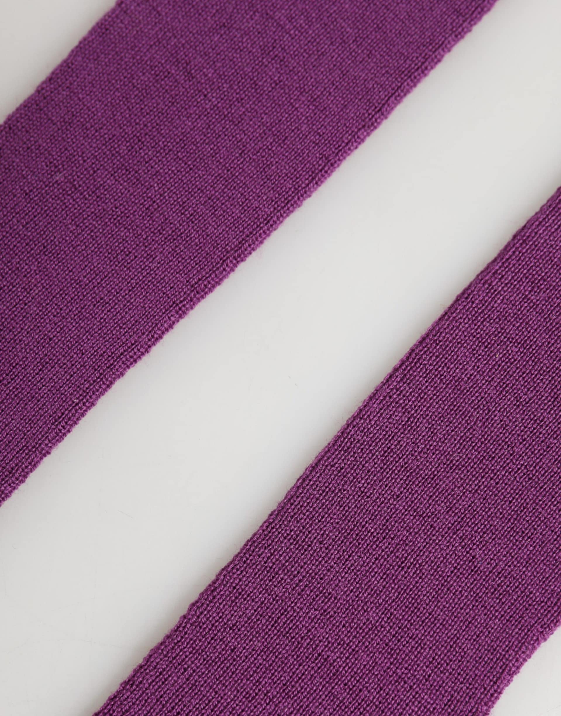 Dolce & Gabbana Purple Wool Fingerless Elbow Length Women One Size Gloves - Image 4