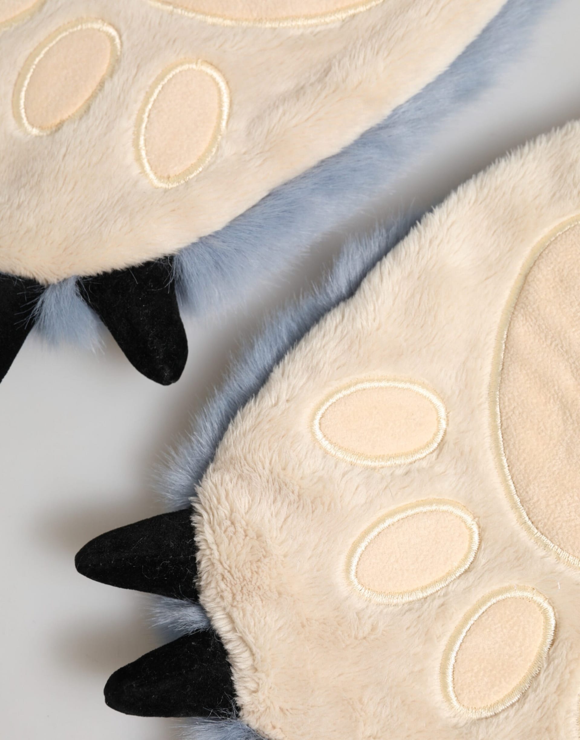 Dolce & Gabbana Blue Acrylic Knitted Fur Wrist Mitten Gloves - Image 4