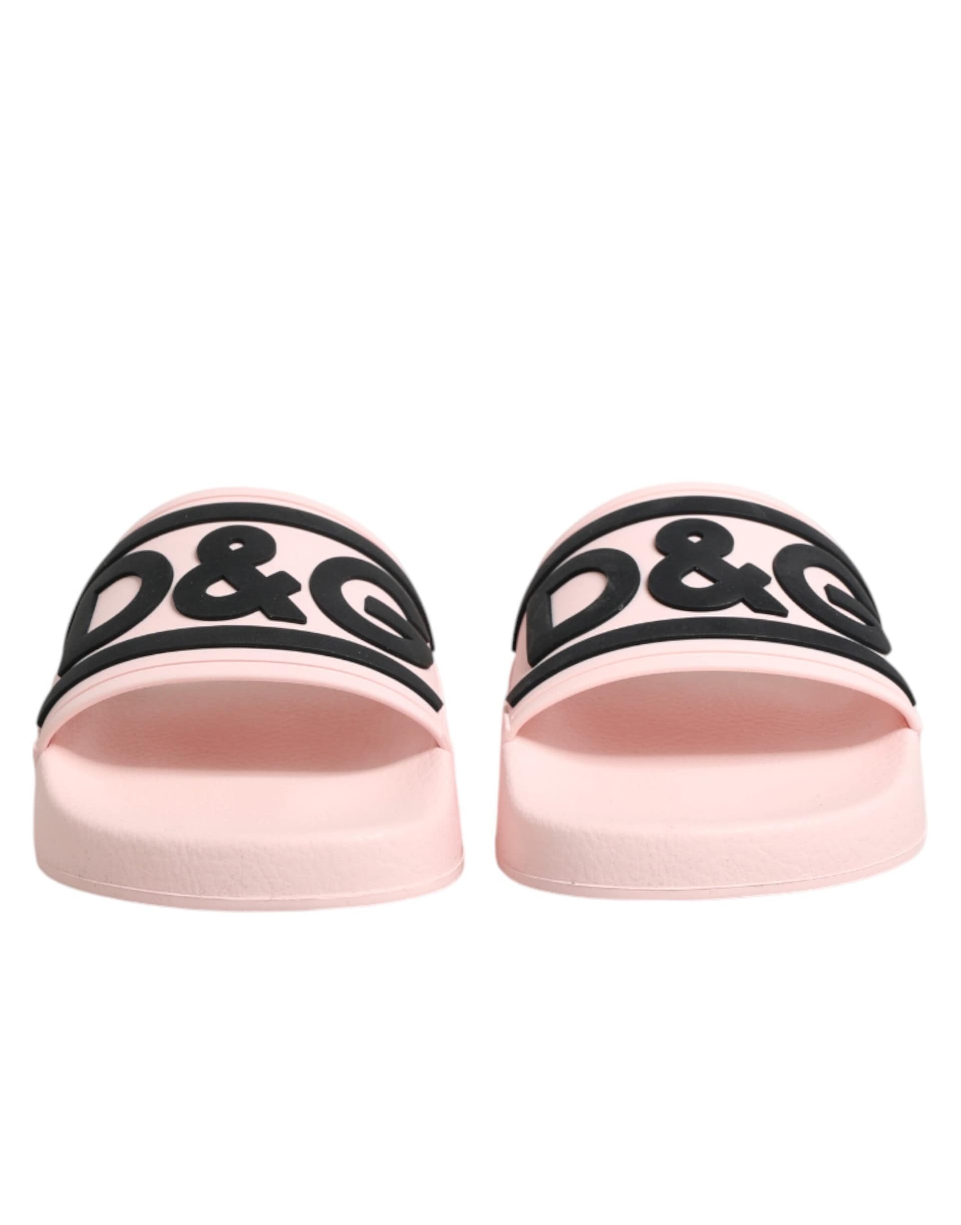 Dolce & Gabbana Pink Rubber Slides Sandals Beachwear Shoes - Image 3