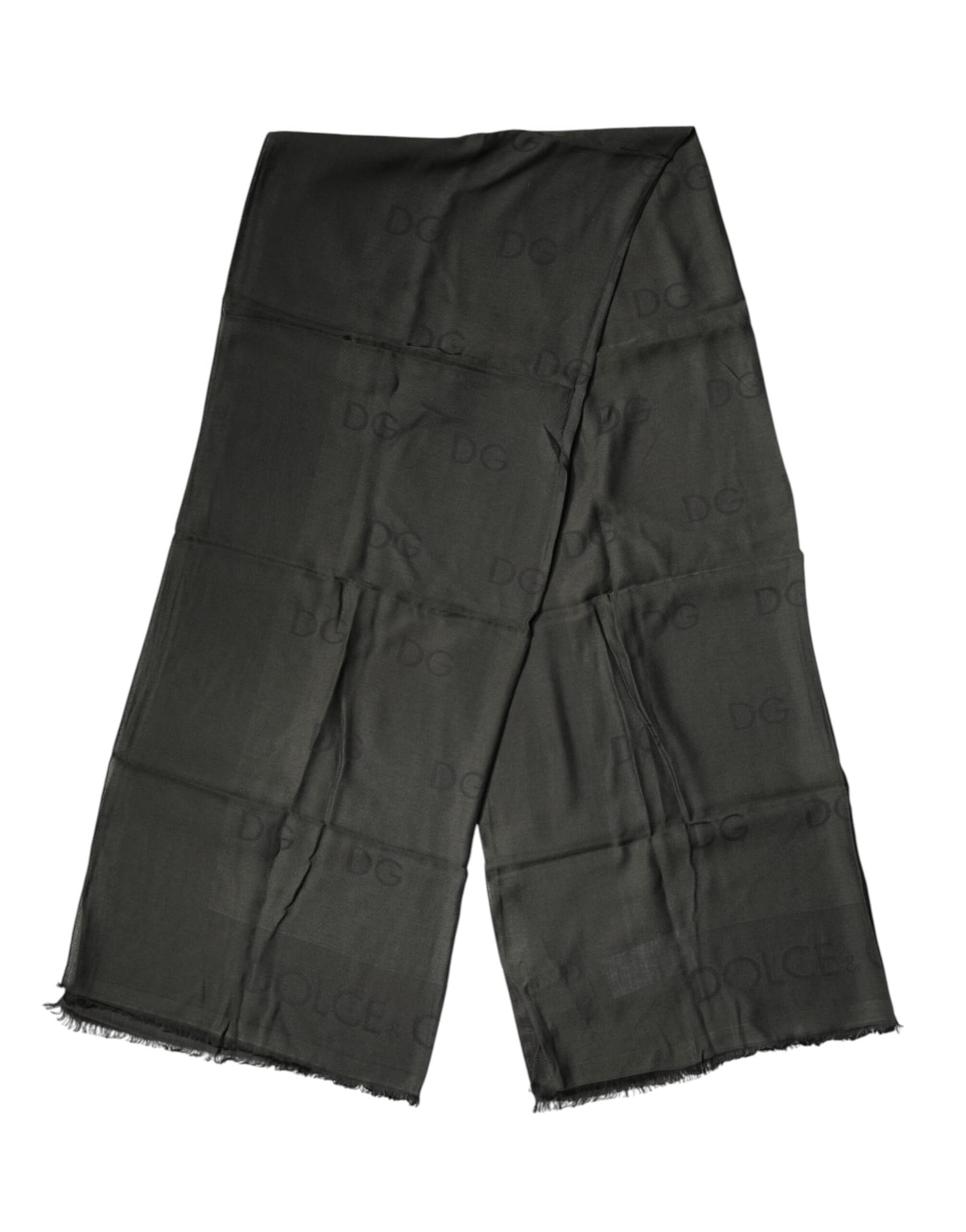 Dolce & Gabbana Black Modal Neck Wrap Men Shawl Men Scarf - Image 2