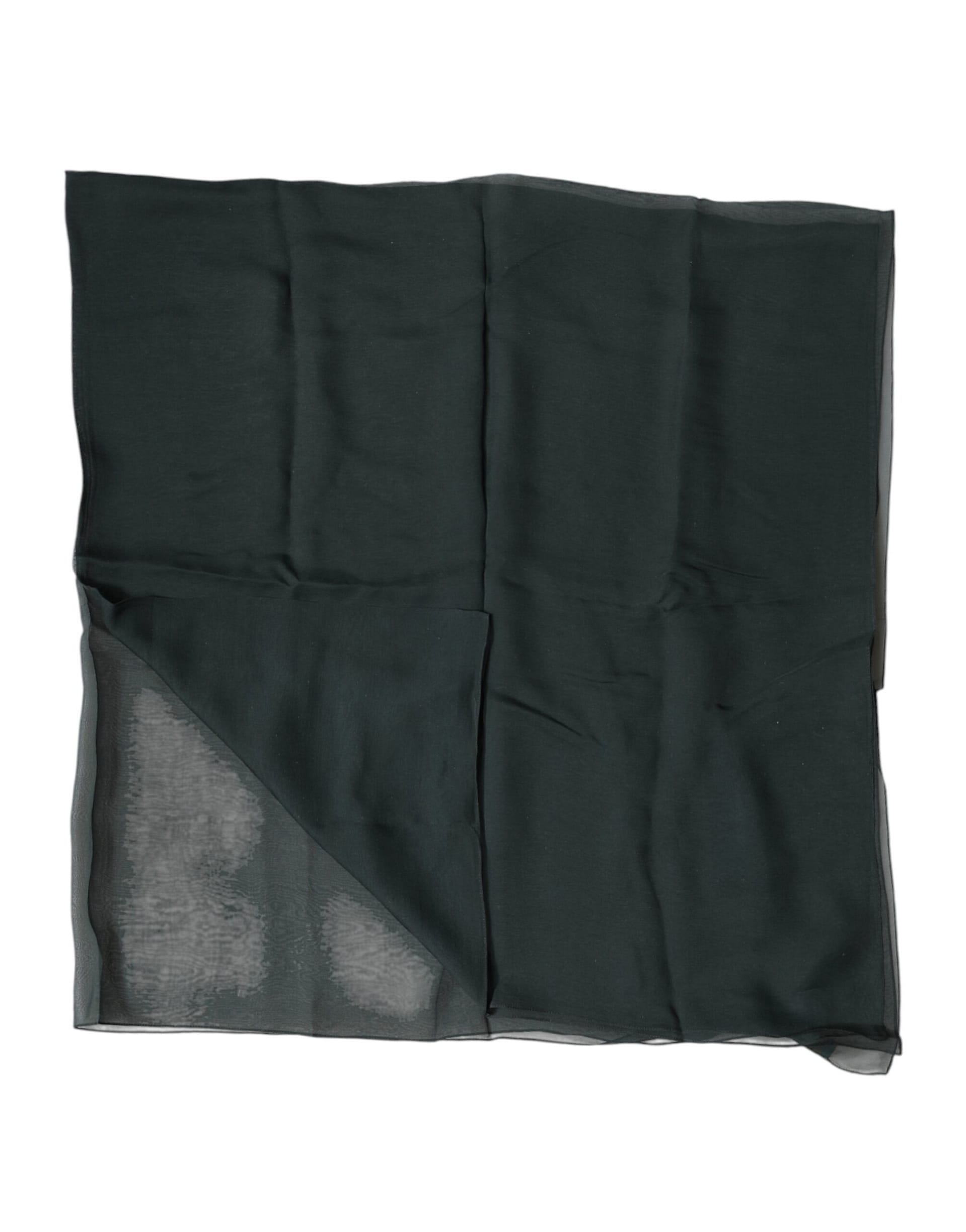 Dolce & Gabbana Dark Green Silk Neck Wrap Foulard Scarf - Image 3