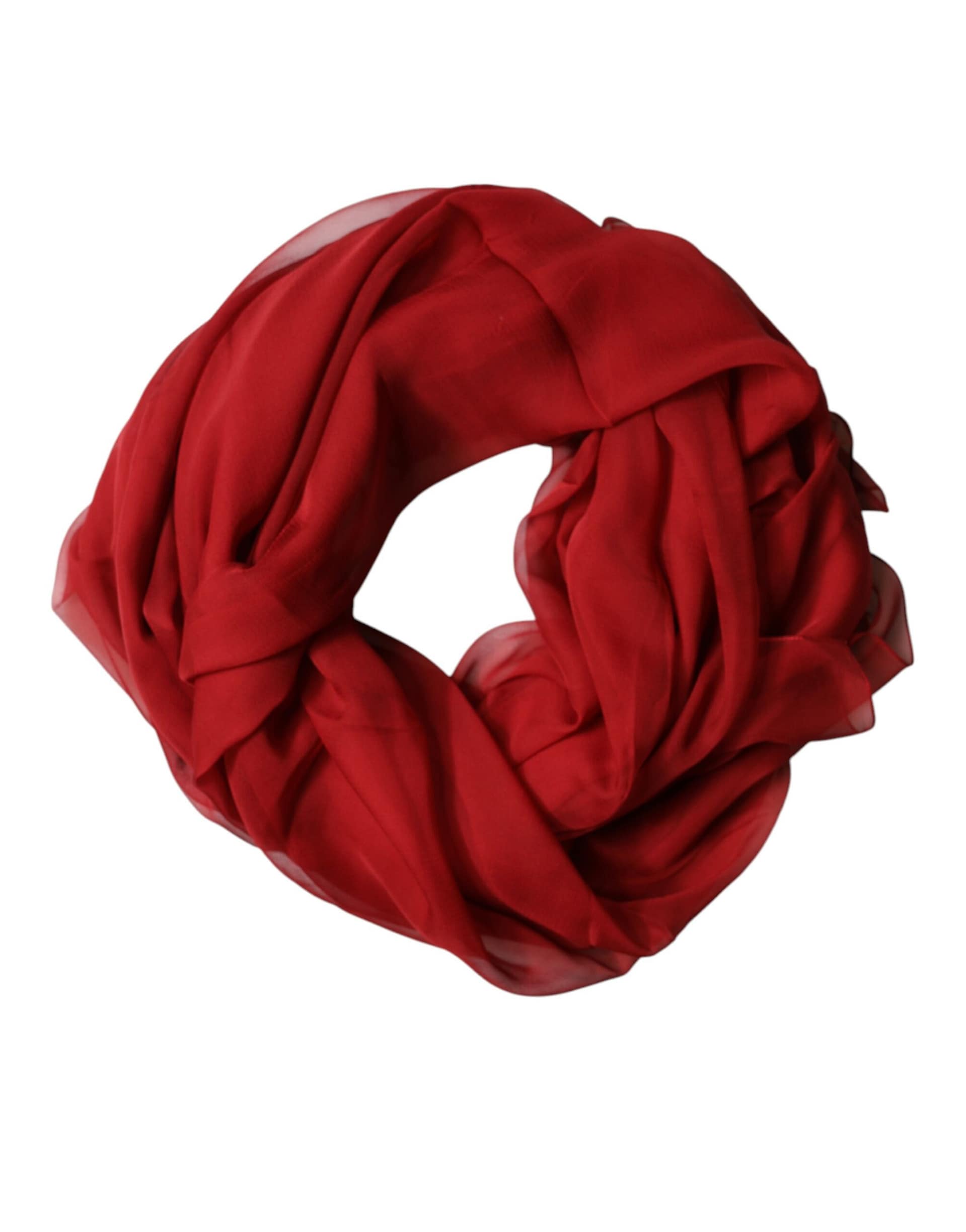 Dolce & Gabbana Red Stole Silk Neck Wrap Shawl Men Scarf - Image 2