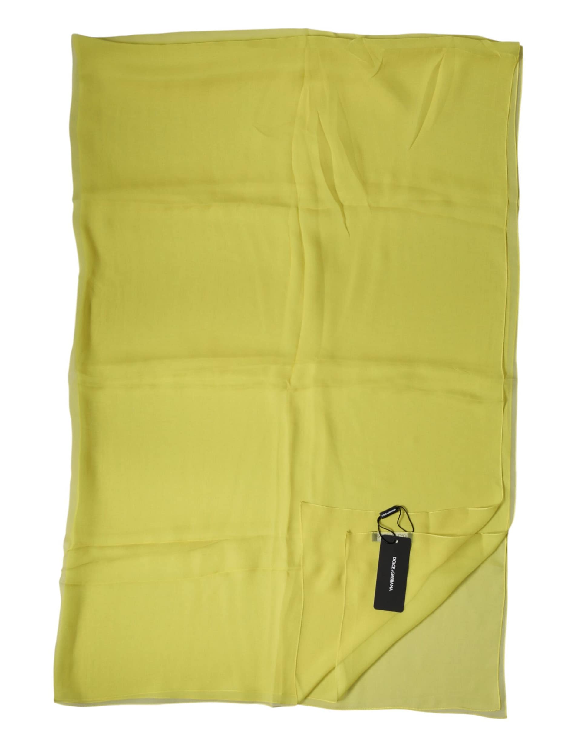 Dolce & Gabbana Yellow Stole Silk Neck Wrap Shawl Men Scarf - Image 3