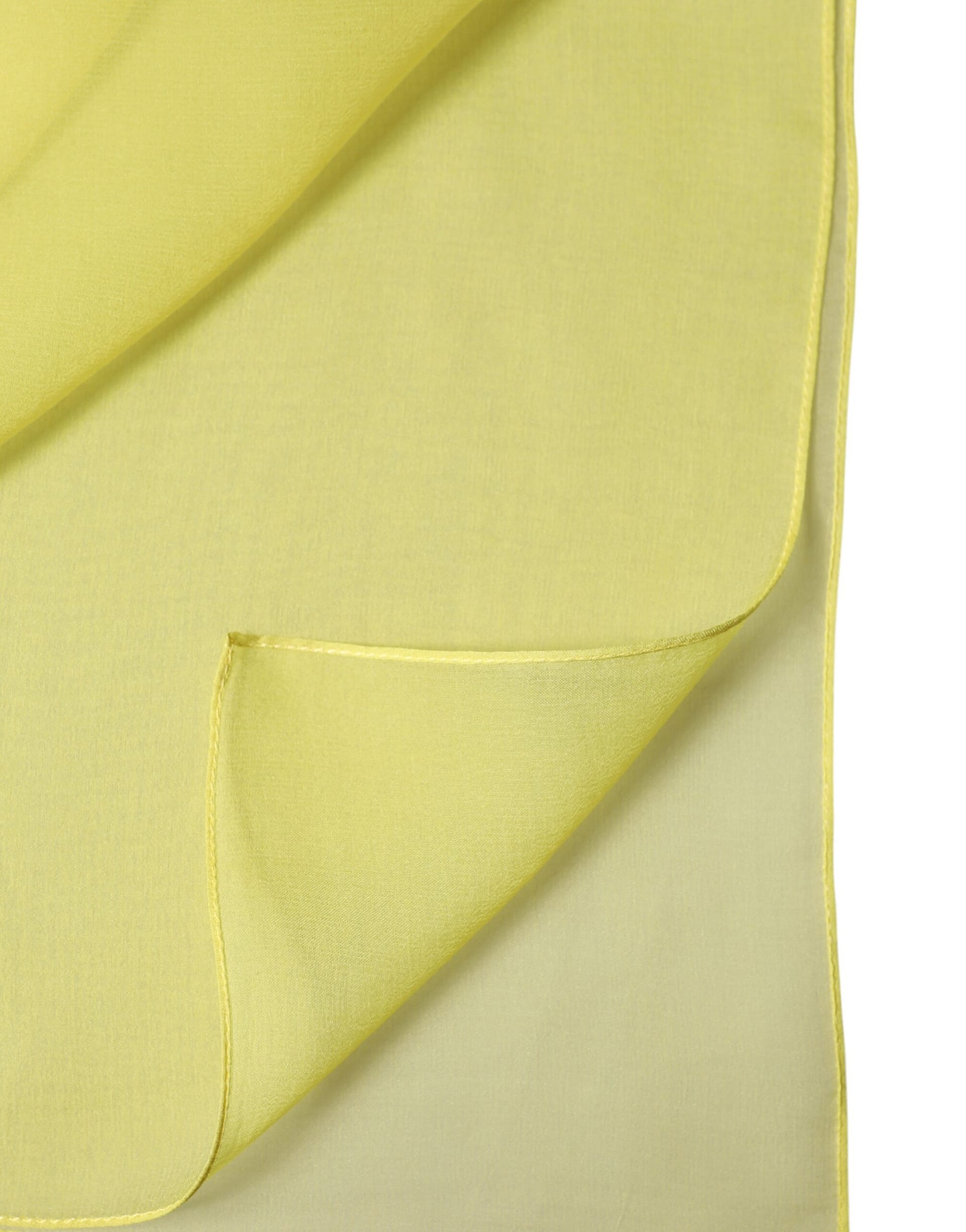 Dolce & Gabbana Yellow Stole Silk Neck Wrap Shawl Men Scarf - Image 4