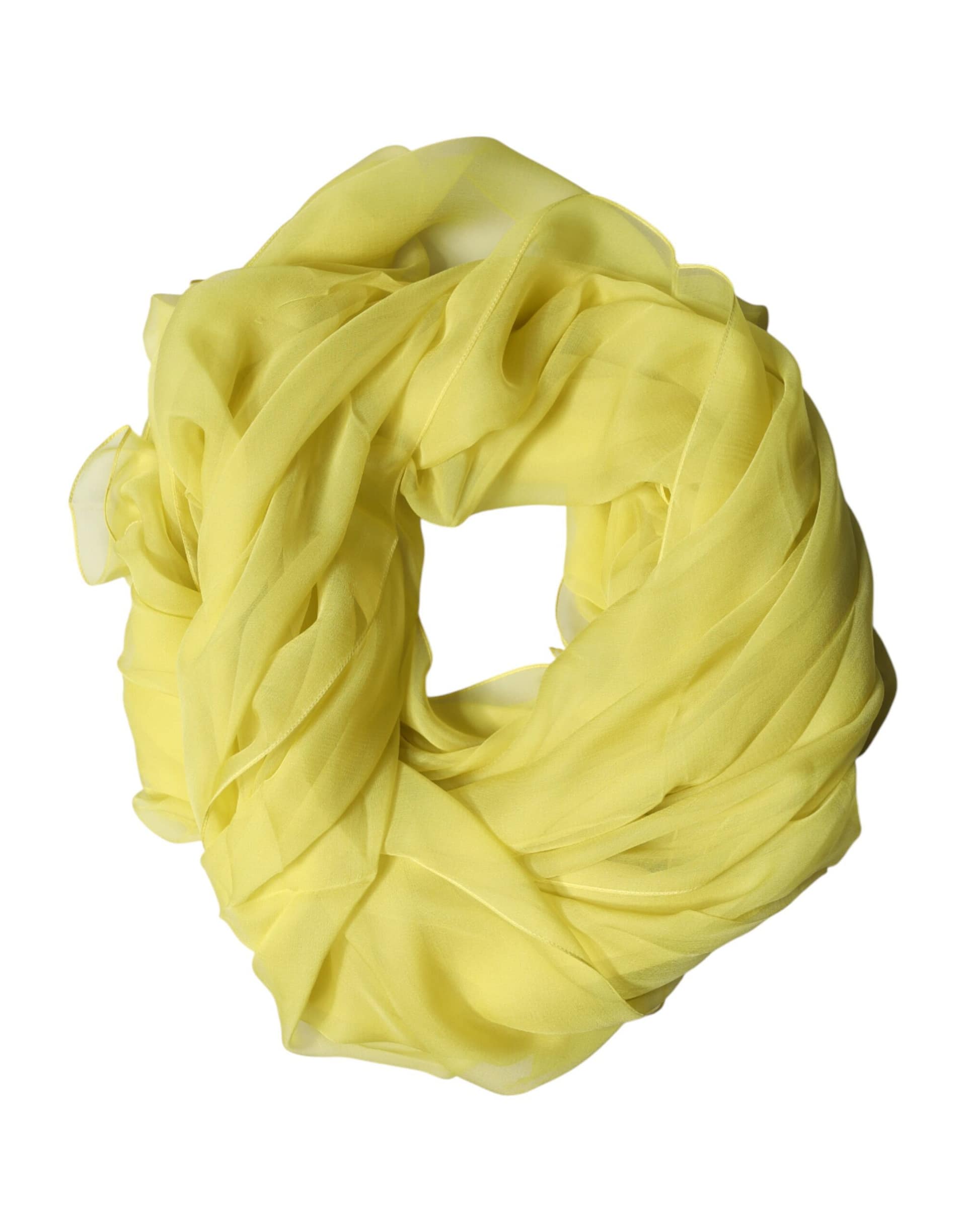 Dolce & Gabbana Yellow Stole Silk Neck Wrap Shawl Men Scarf - Image 2