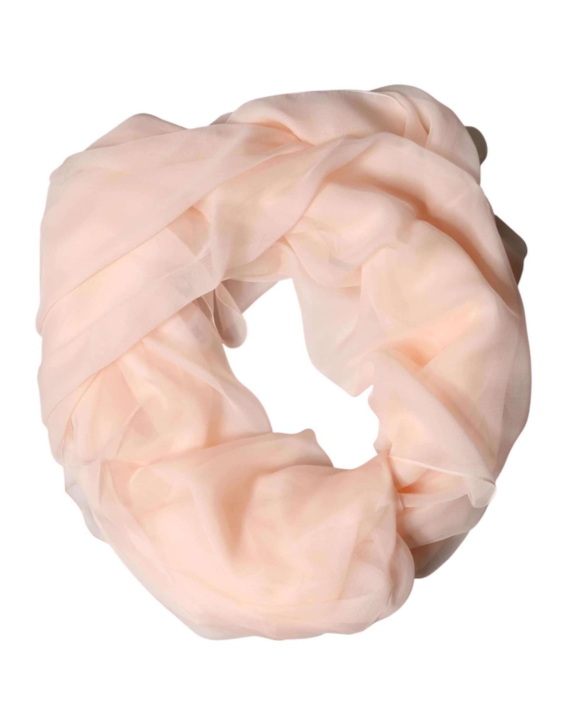 Dolce & Gabbana Light Pink Stole Silk Neck Wrap Shawl Scarf - Image 2
