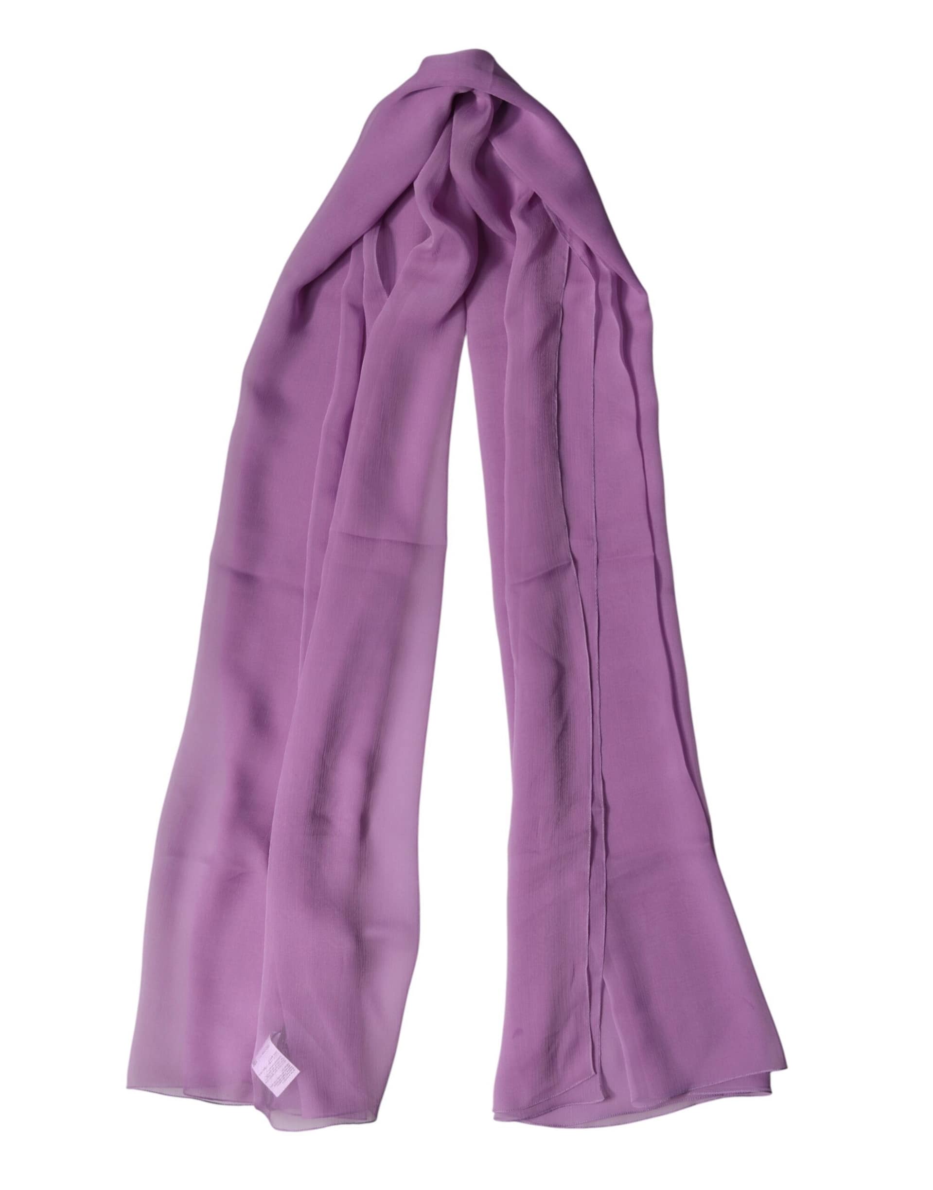 Dolce & Gabbana Purple Stole Silk Neck Wrap Shawl Men Scarf - Image 5