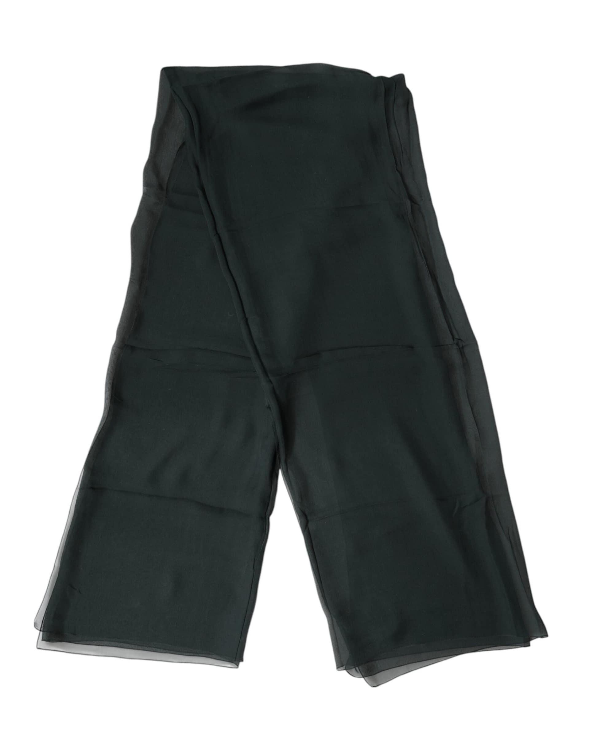 Dolce & Gabbana Dark Green Stole Silk Neck Wrap Shawl Scarf - Image 3