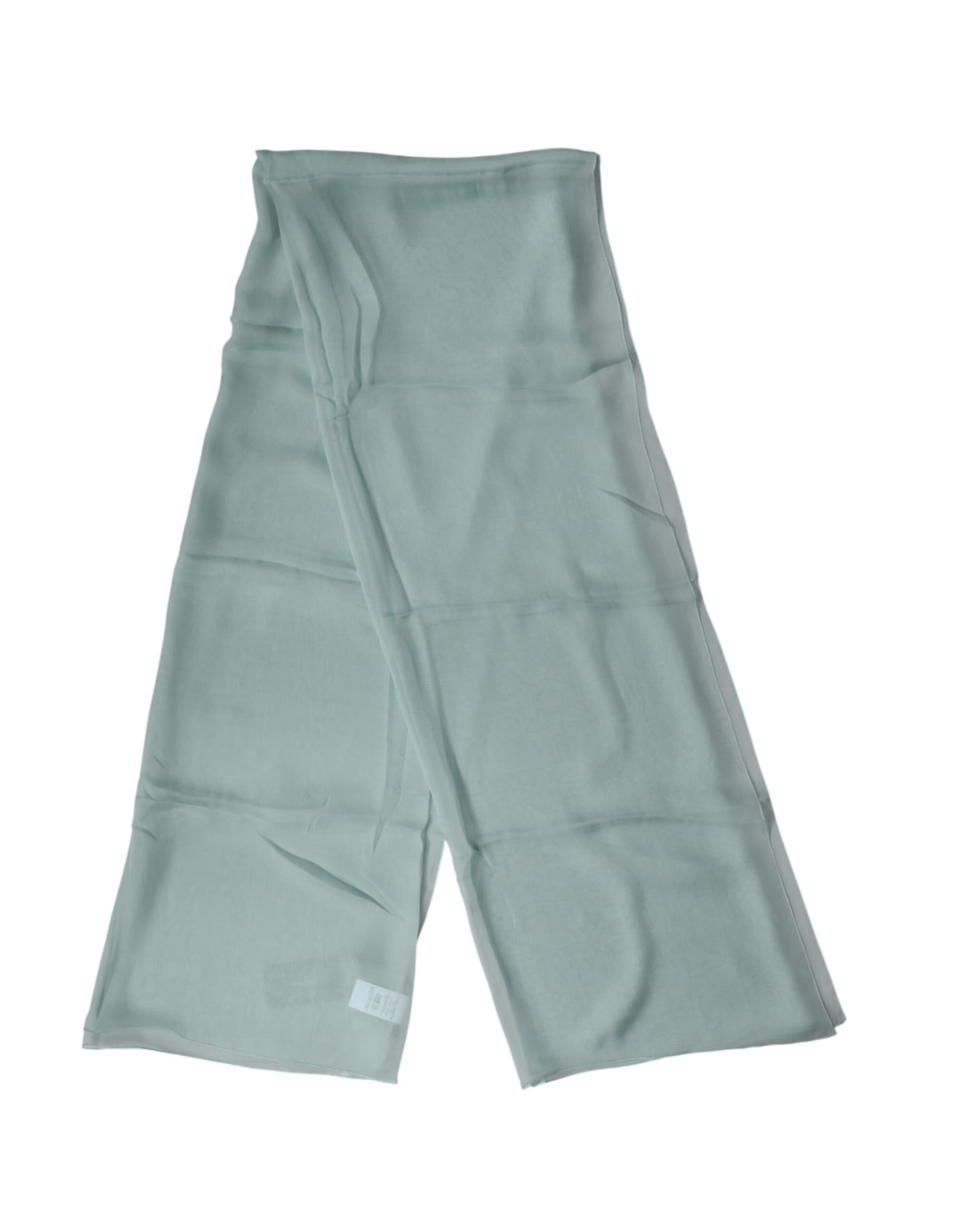 Dolce & Gabbana Light Teal Silk Stole Neck Wrap Shawl Scarf - Image 3