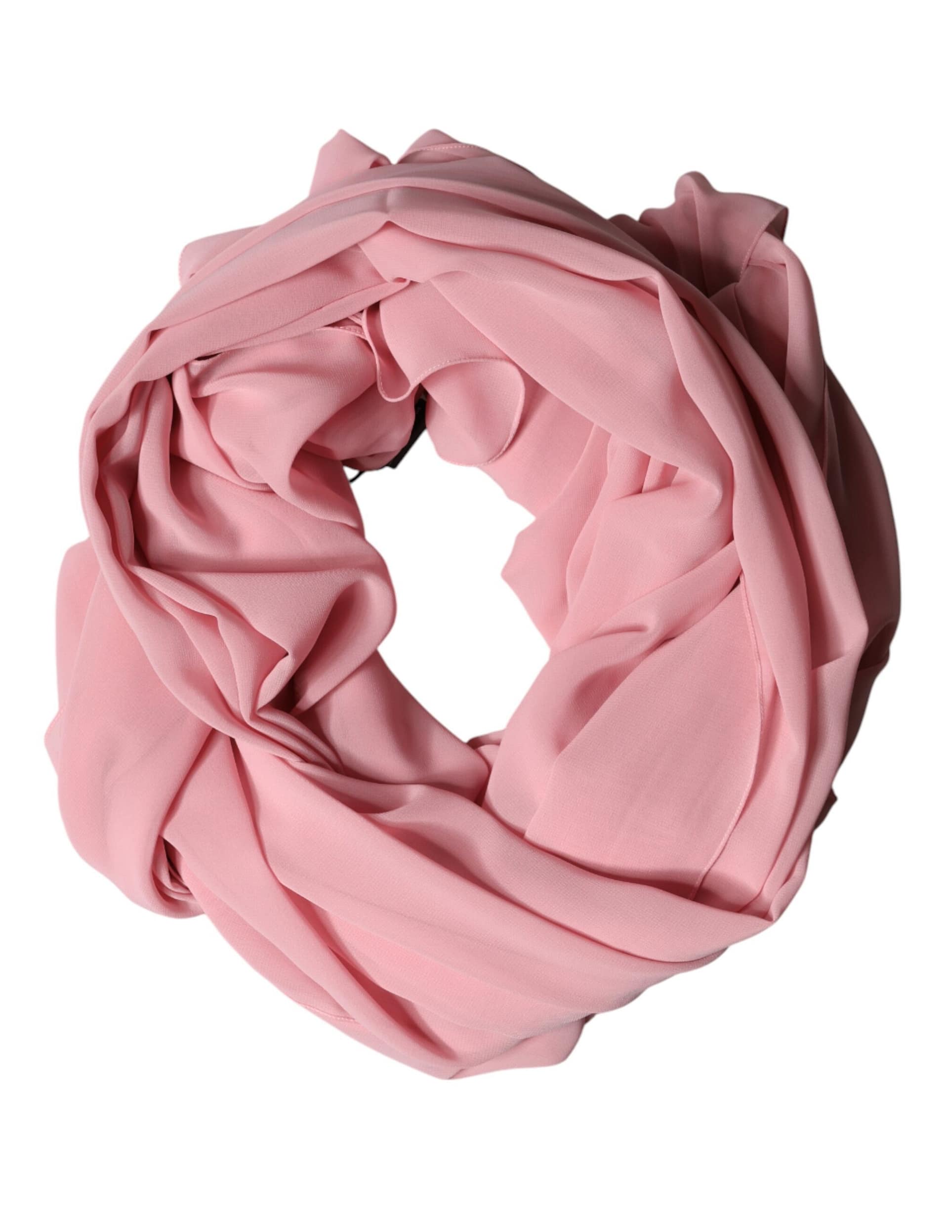 Dolce & Gabbana Pink Silk Stole Neck Wrap Shawl Men Scarf - Image 2