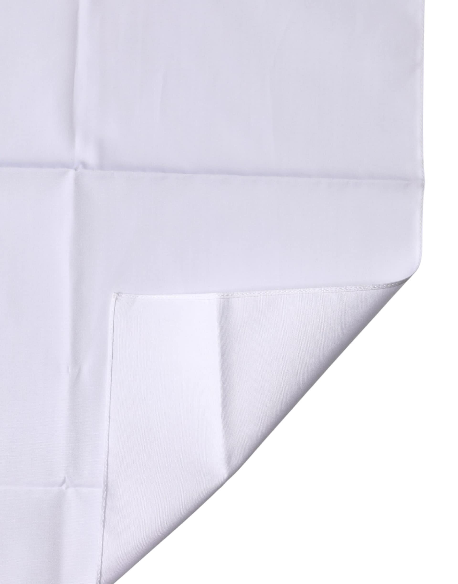 Dolce & Gabbana White Silk Lace Stole Square Foulard Scarf - Image 3