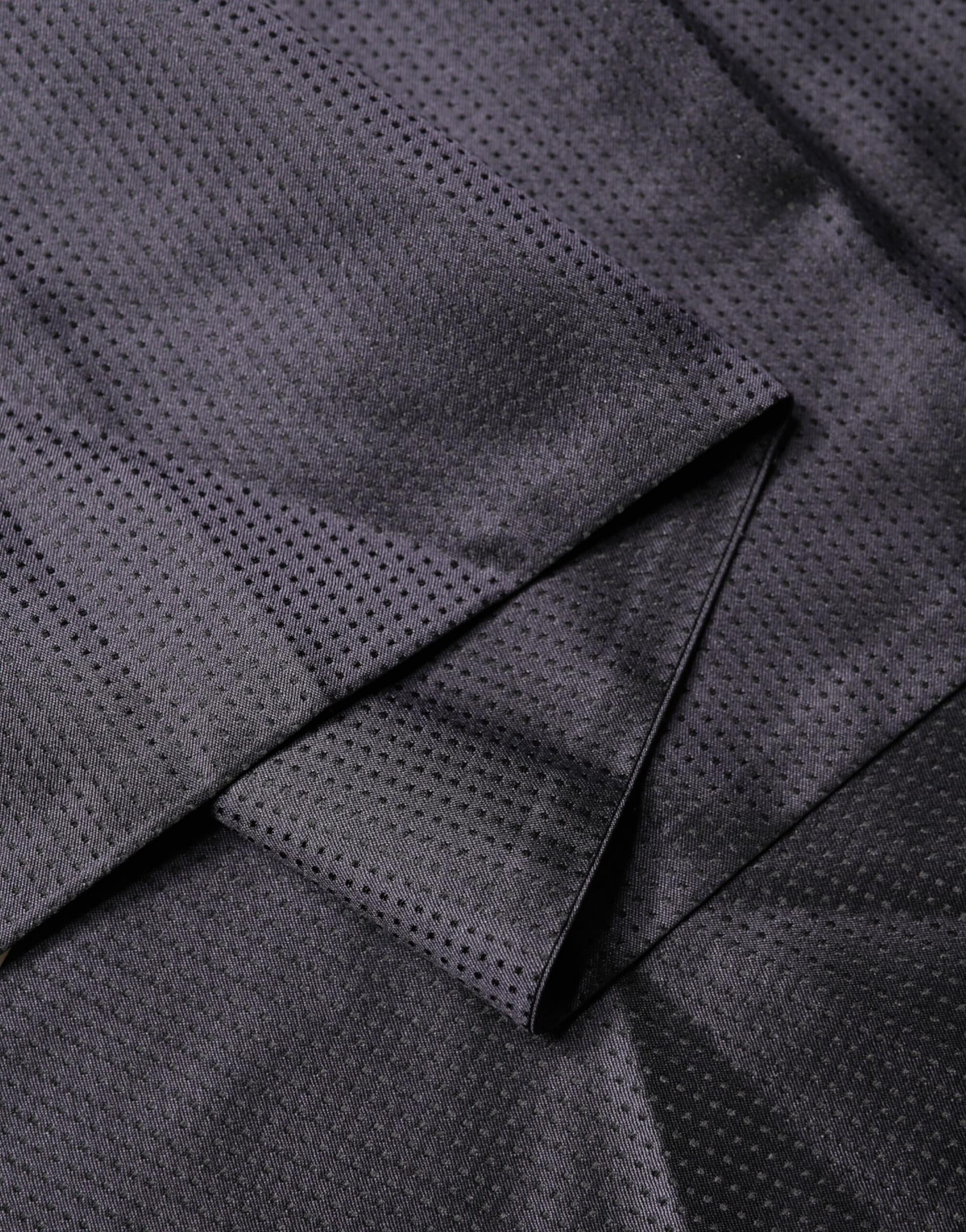 Dolce & Gabbana Black Satin Silk Fringes Neck Foulard Scarf - Image 4