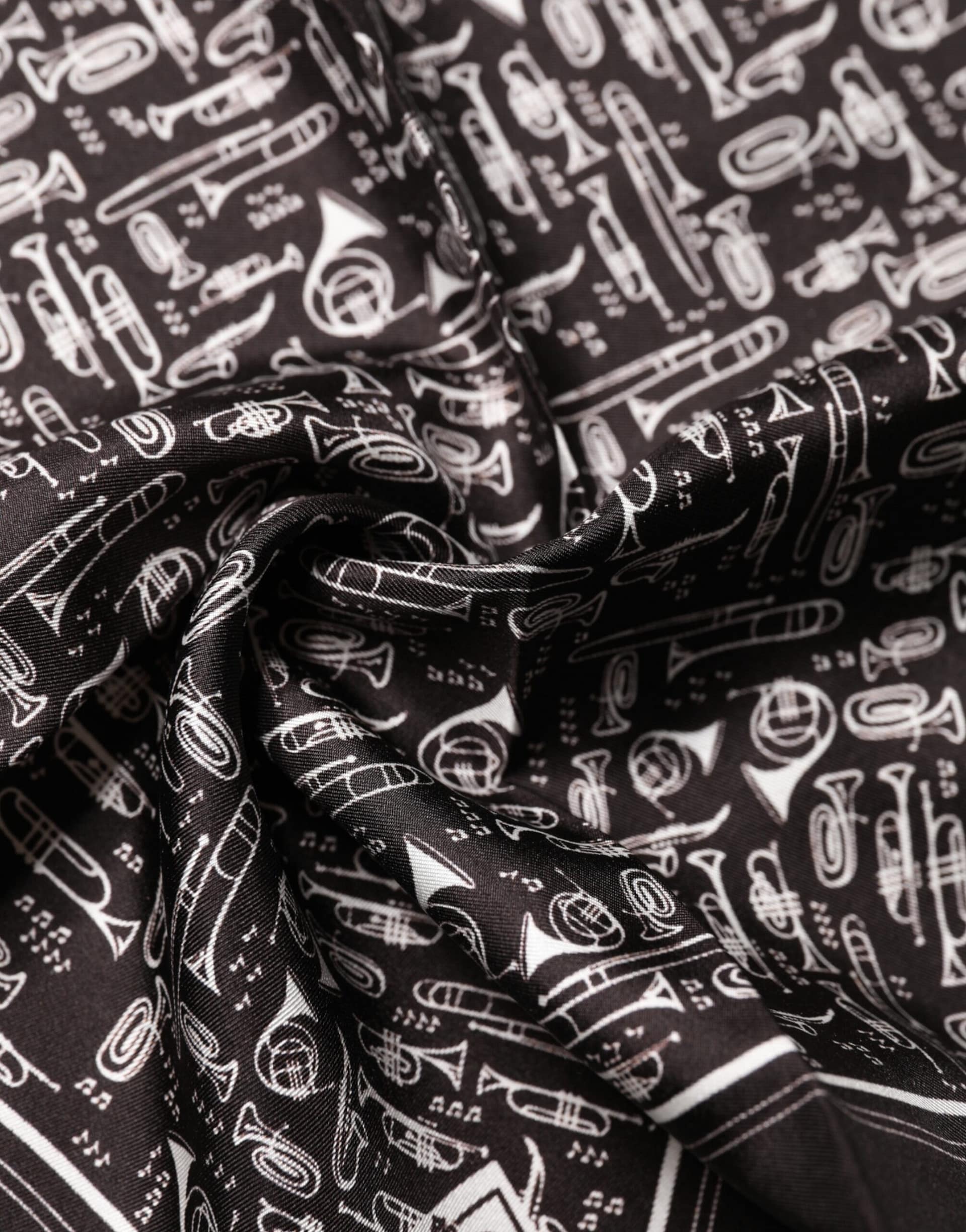 Dolce & Gabbana Brown Jazz Club Square Handkerchief Men 32cm x 31cm Scarf - Image 3