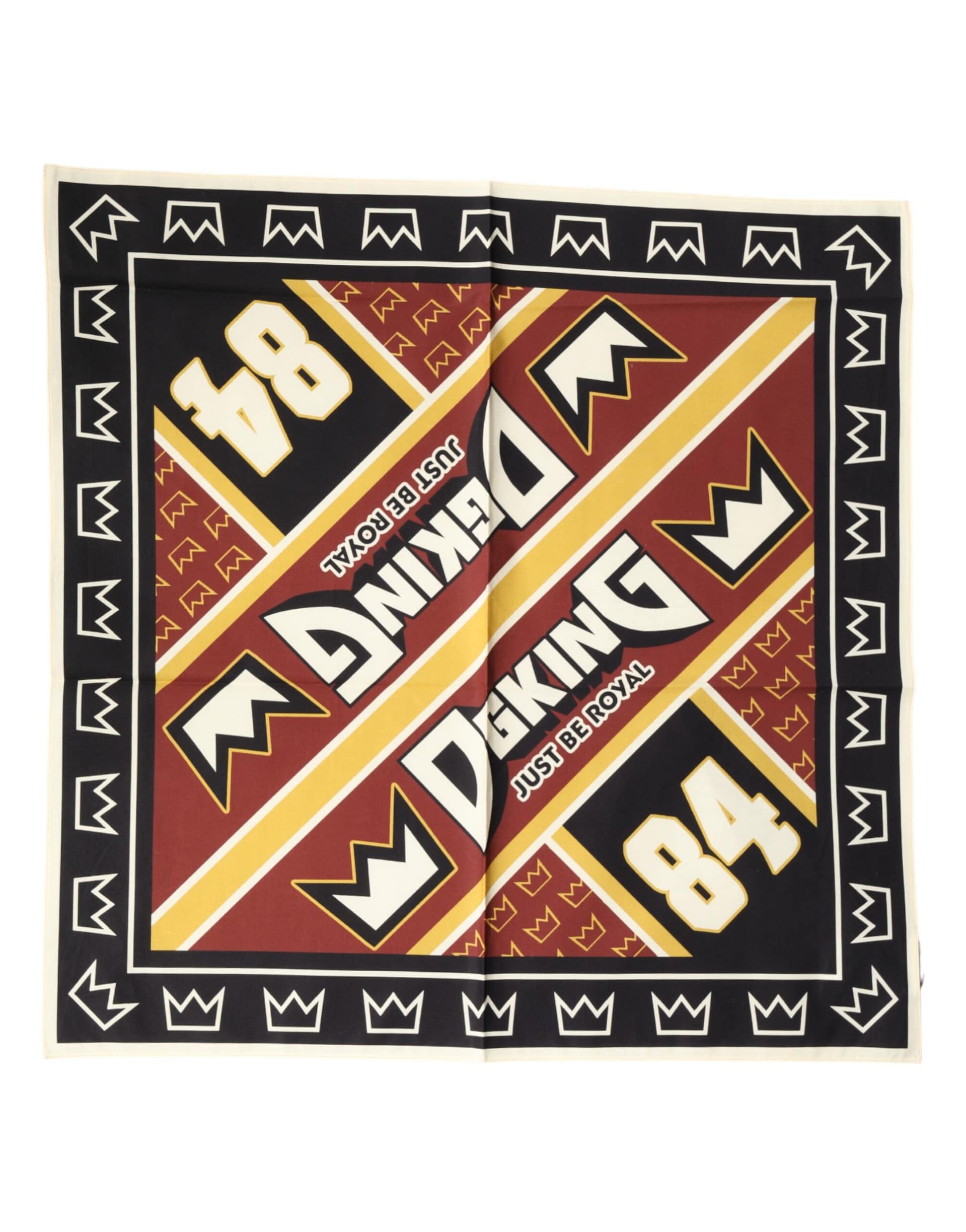 Dolce & Gabbana Multicolor DG King Square Foulard Men 50.5cm x 50cm Scarf