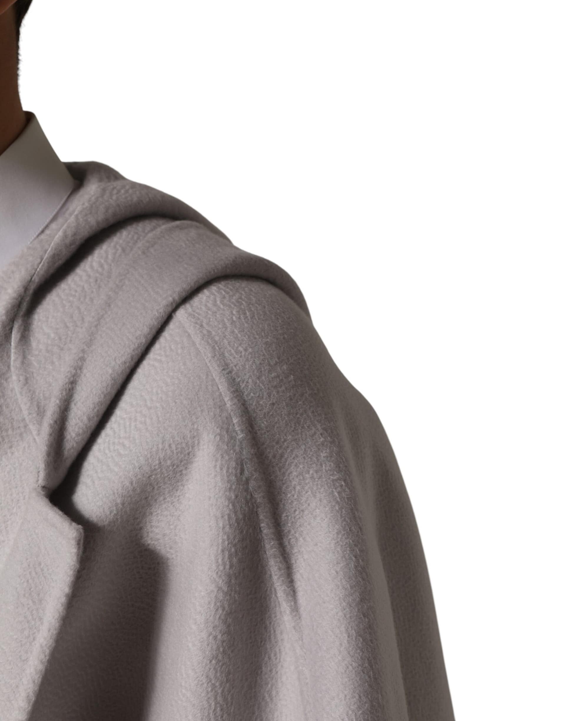 Dolce & Gabbana Off White Belted Long Trench Coat Men Jacket - Image 5