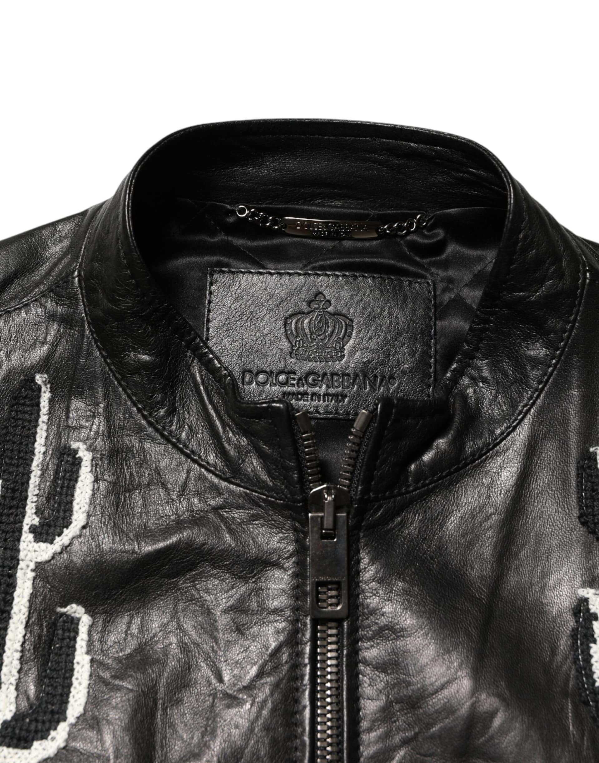 Dolce & Gabbana Black Guns n' Roses FullZip Men Biker Jacket - Image 6