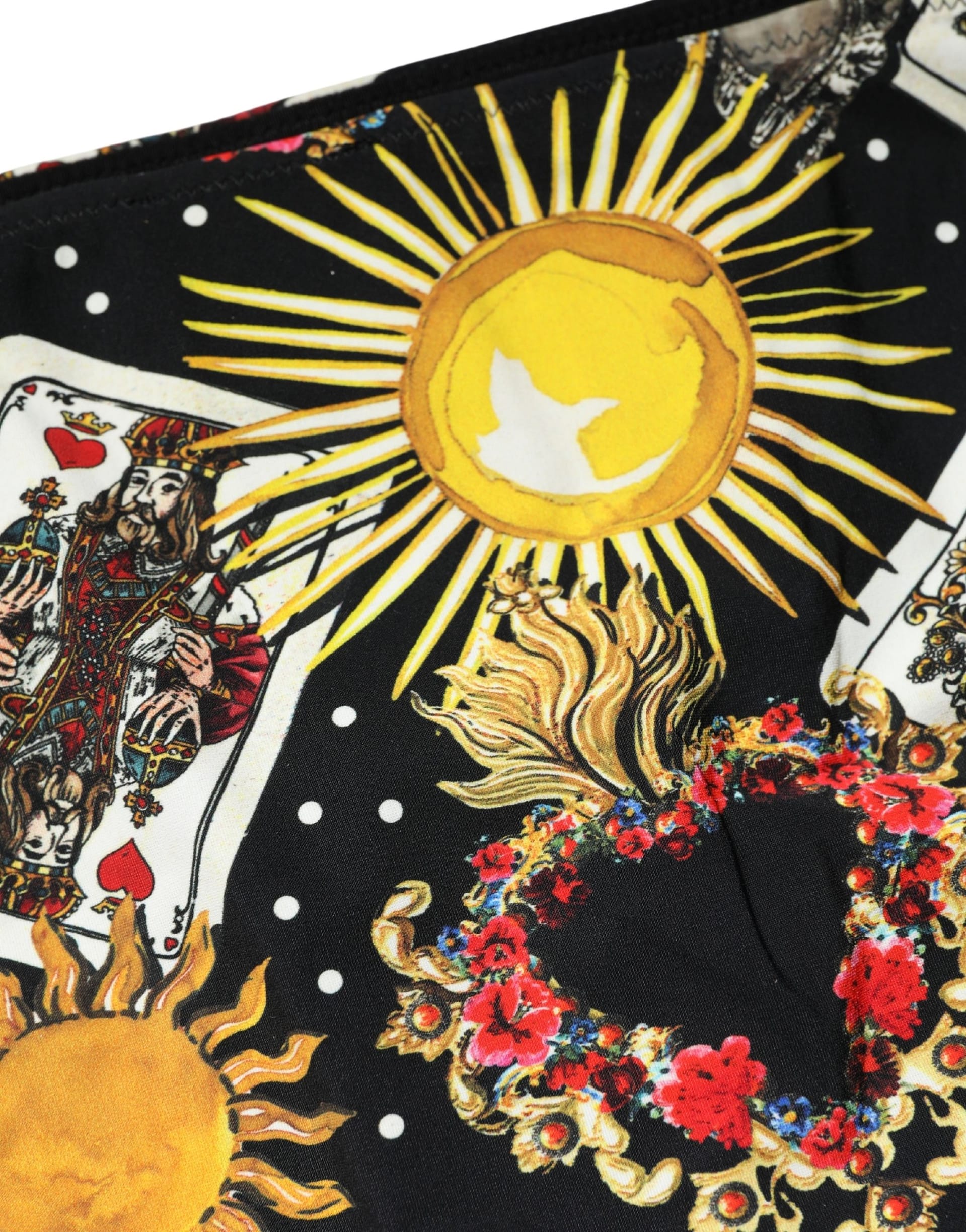Dolce & Gabbana Black Graphic Cards Print Bikini Bottom Swimwear - Image 5