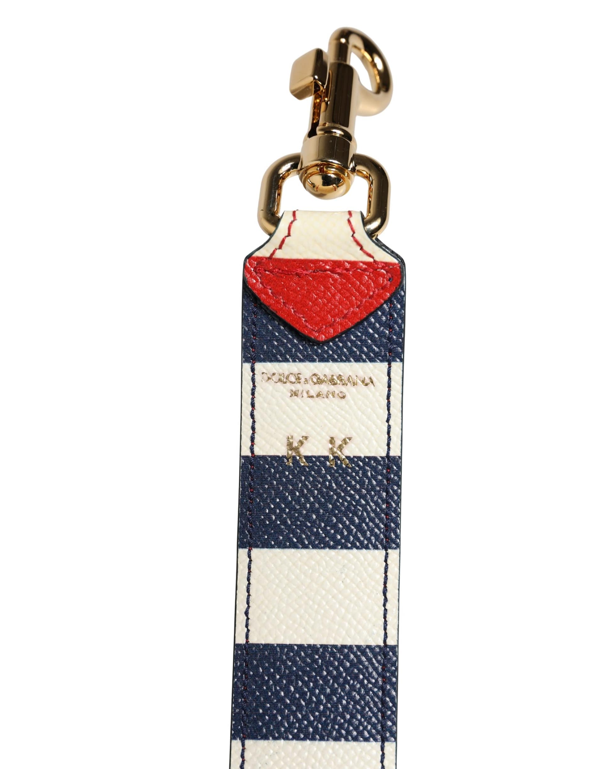 Dolce & Gabbana Multicolor Leather Striped Bag Accessory Shoulder Strap - Image 5