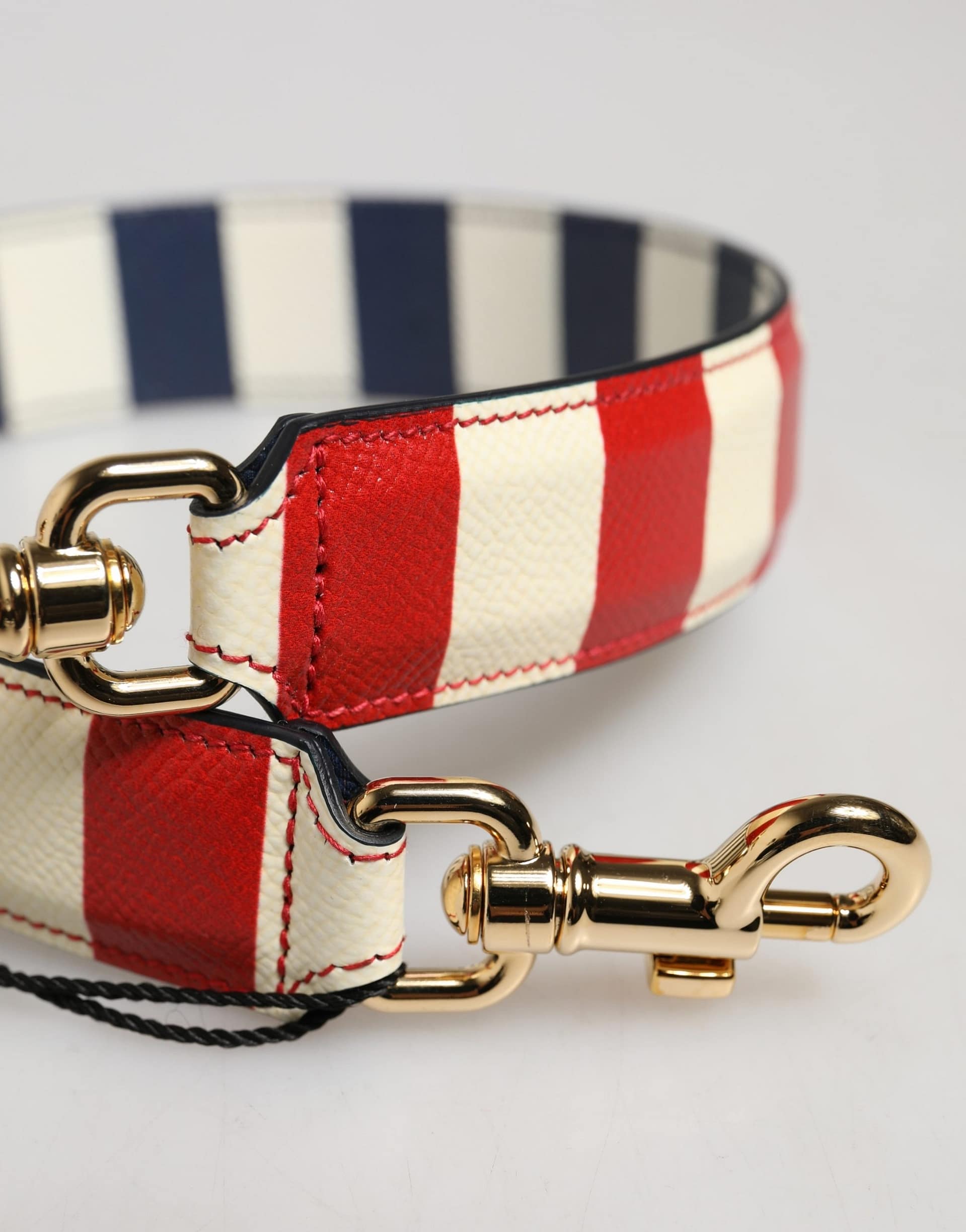 Dolce & Gabbana Multicolor Leather Striped Bag Accessory Shoulder Strap - Image 3