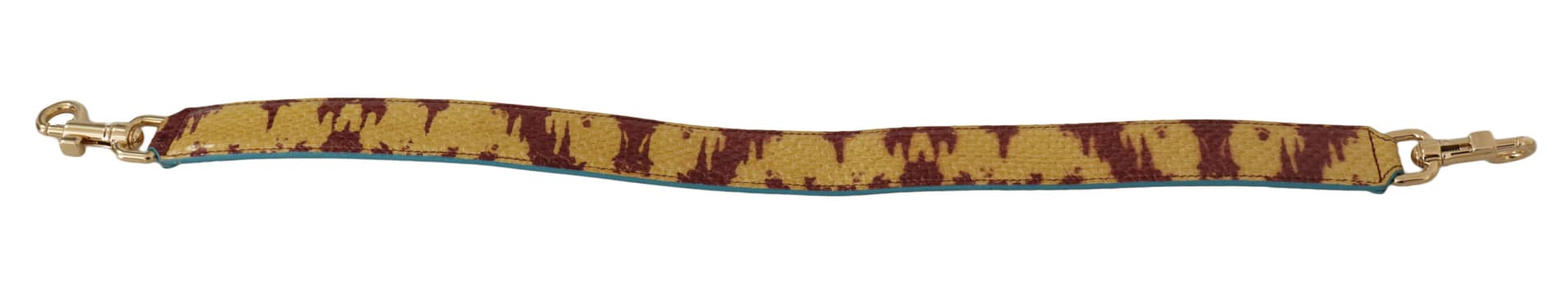 Dolce & Gabbana Yellow Red Leather Gold Tone Shoulder Strap - Image 4